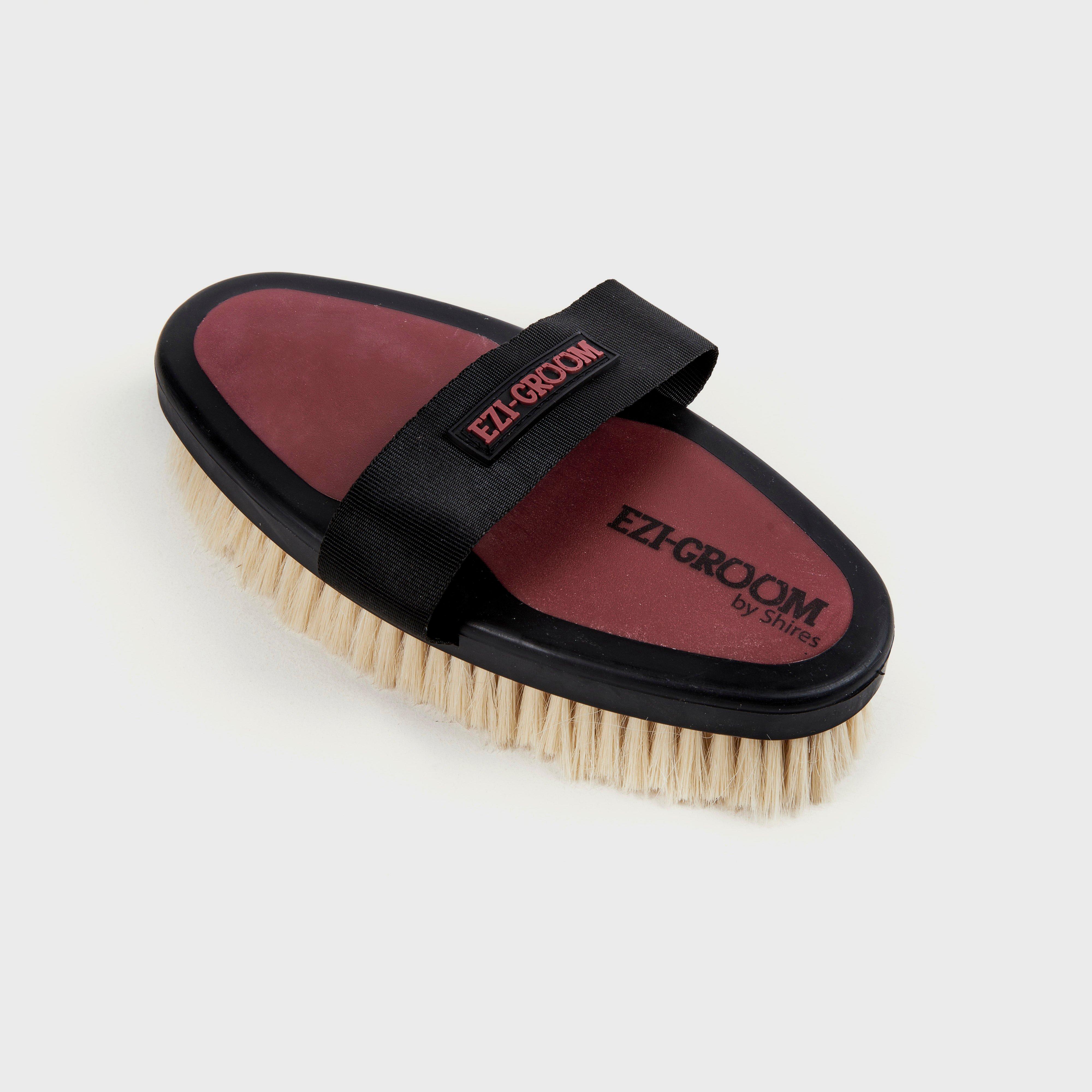 Image of EZI-GROOM Body Brush with Goat Hair Burgundy, Red