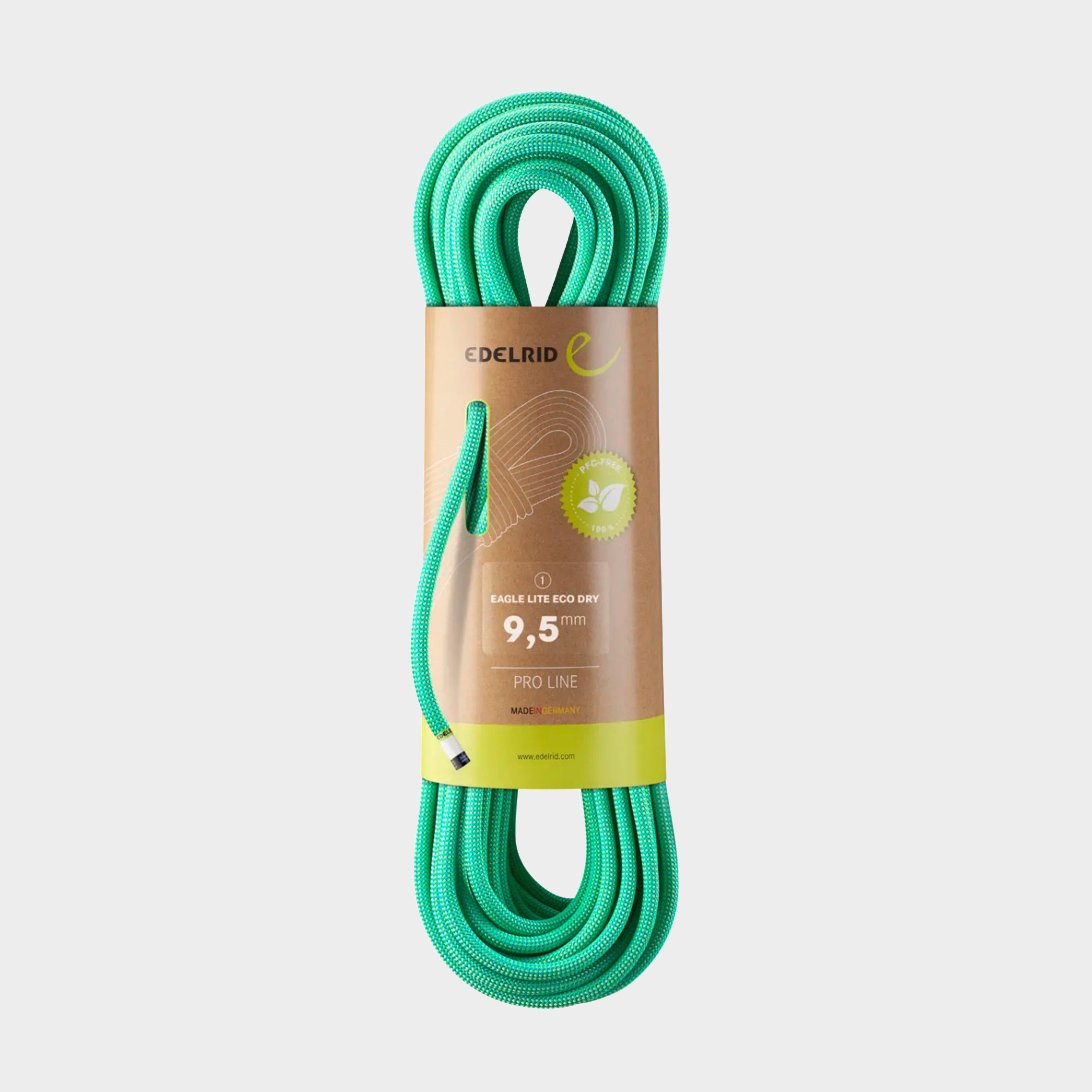  Edelrid Eagle Lite Eco Dry 9.5mm Climbing Rope, Green