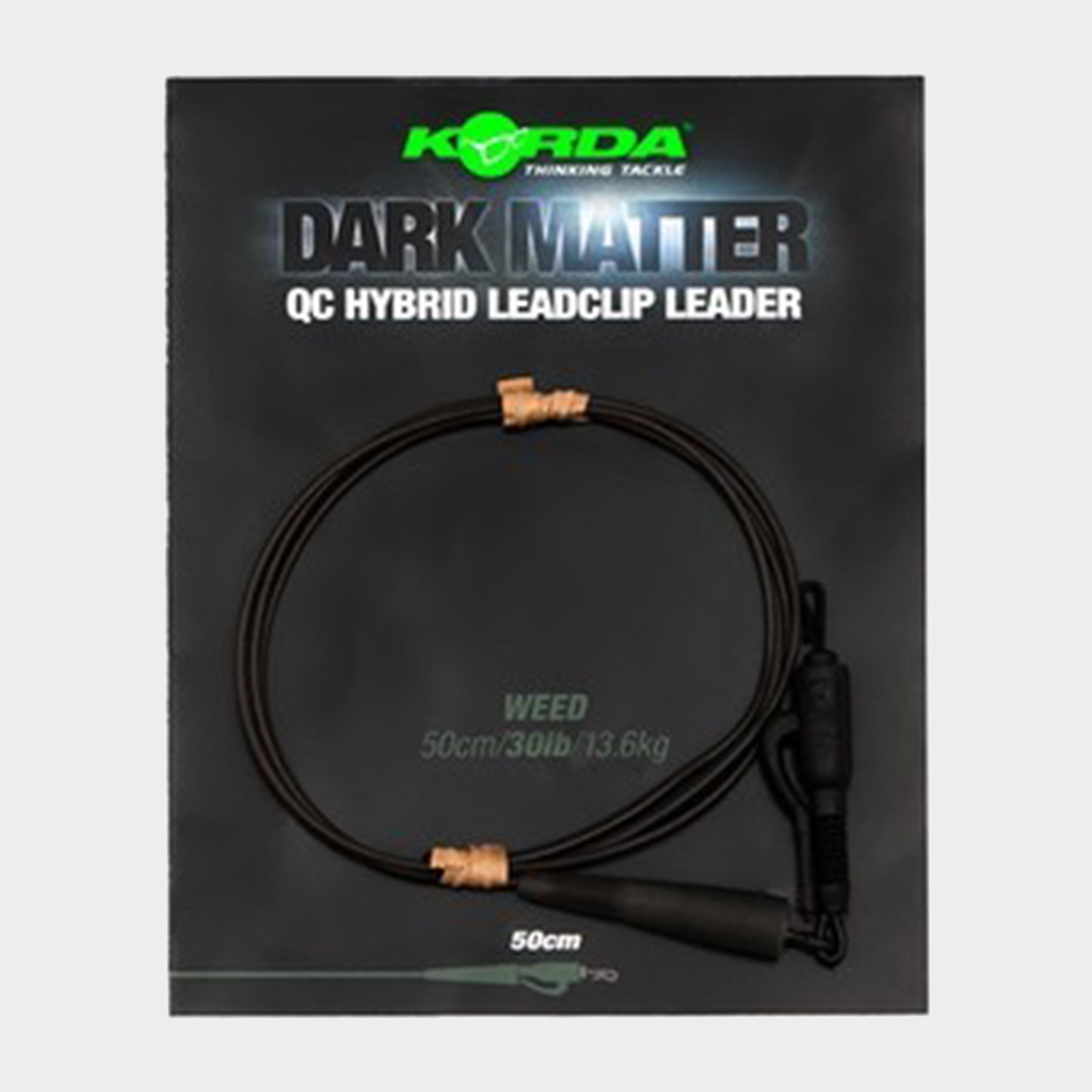 Image of Korda Dark Matter Leader QC Hybrid Clip 30lb 50cm Weed, Black
