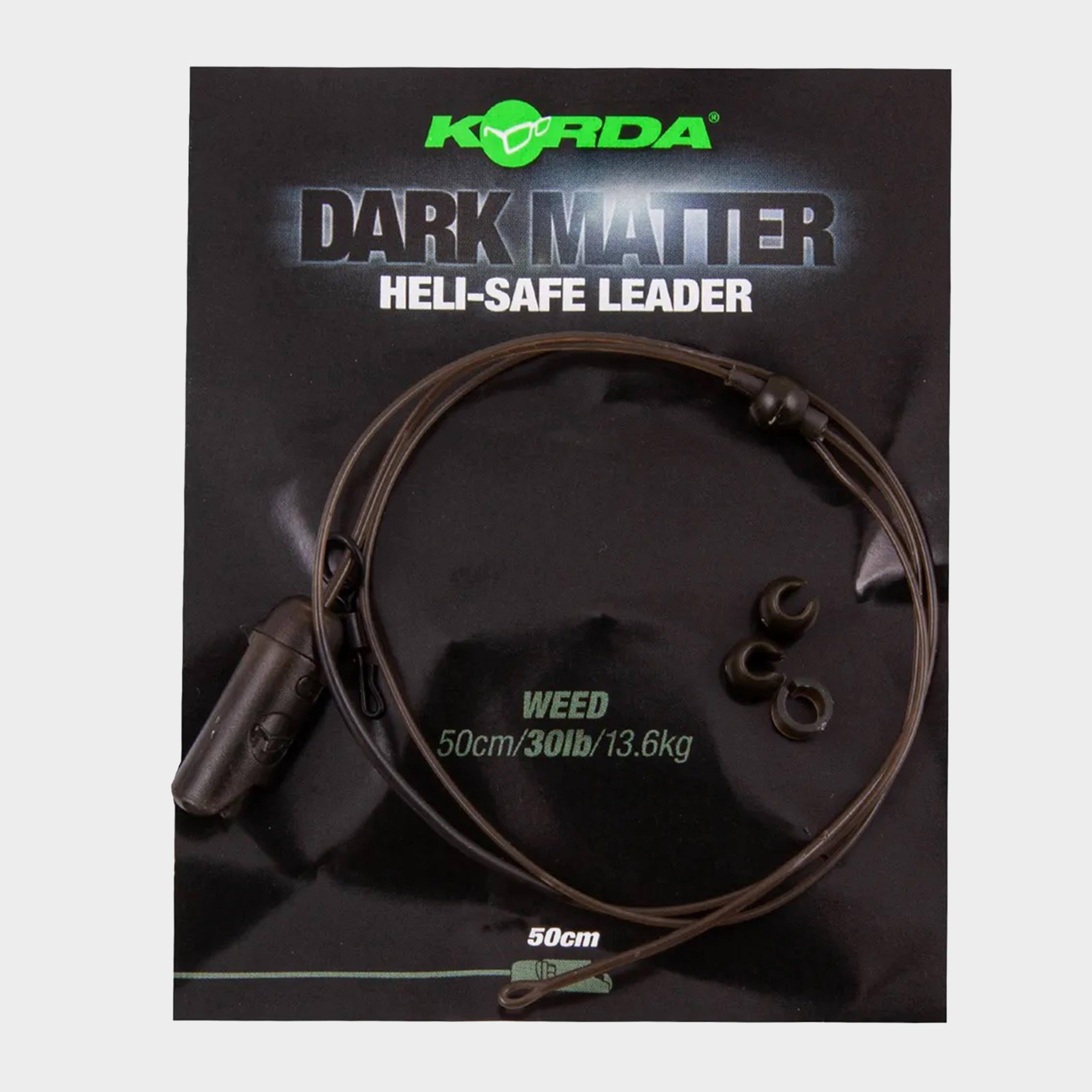 Image of Korda Dark Matter Heli-Safe Leader 30lb 50cm Weed, Black
