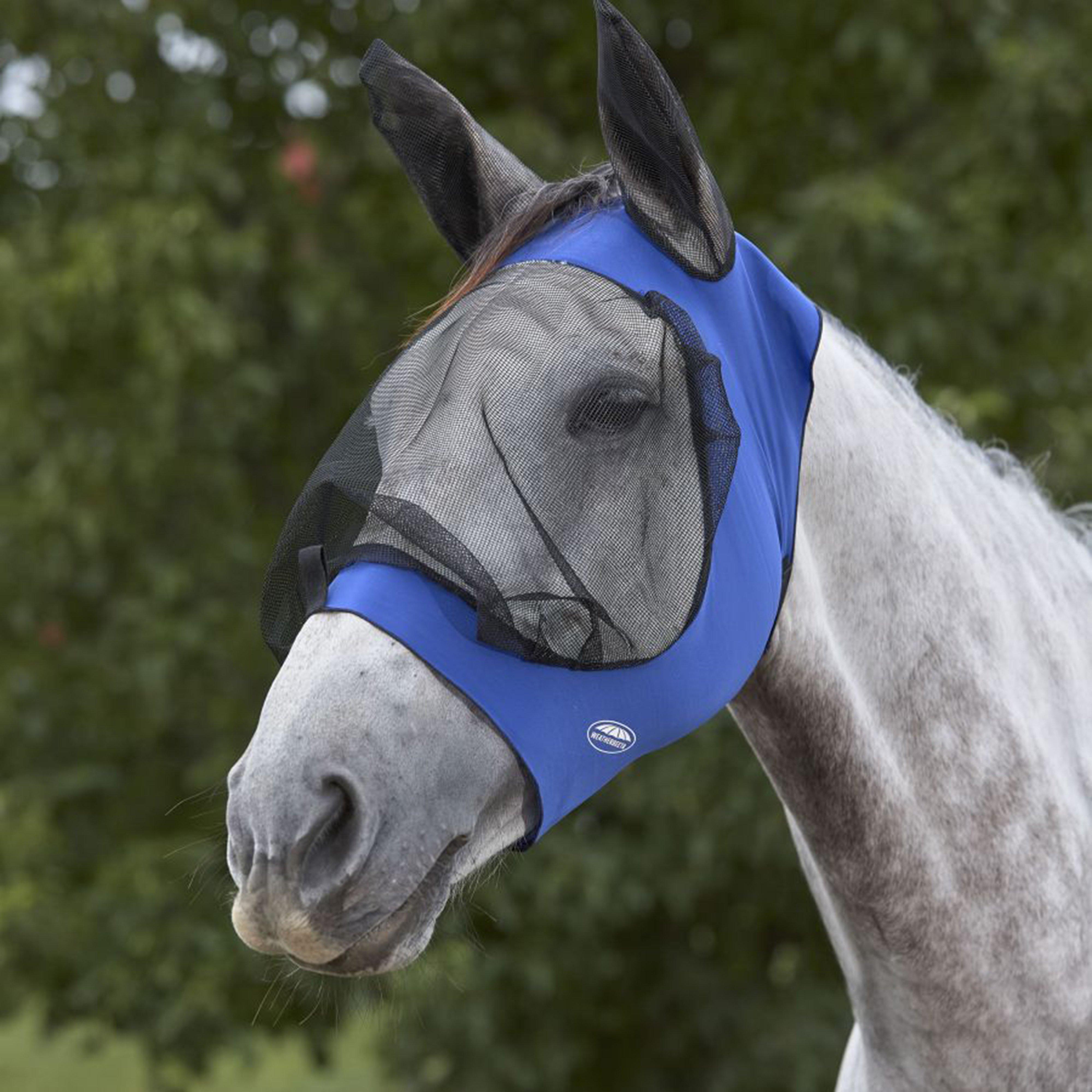 Image of WeatherBeeta Deluxe Stretch Bug Eye Saver with Ears Royal Blue/Black, Blue