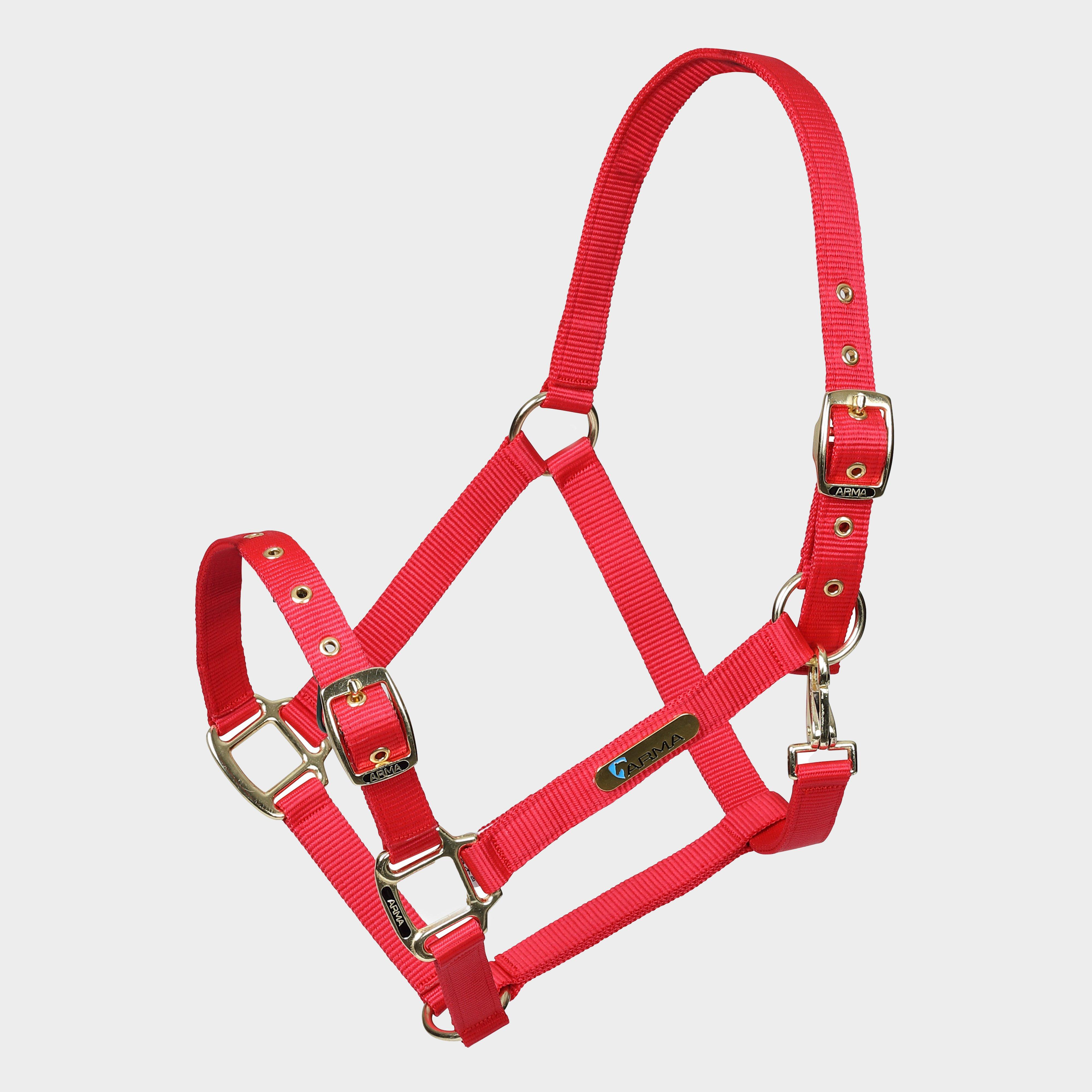 Image of Arma Adjustable Headcollar Red, Red