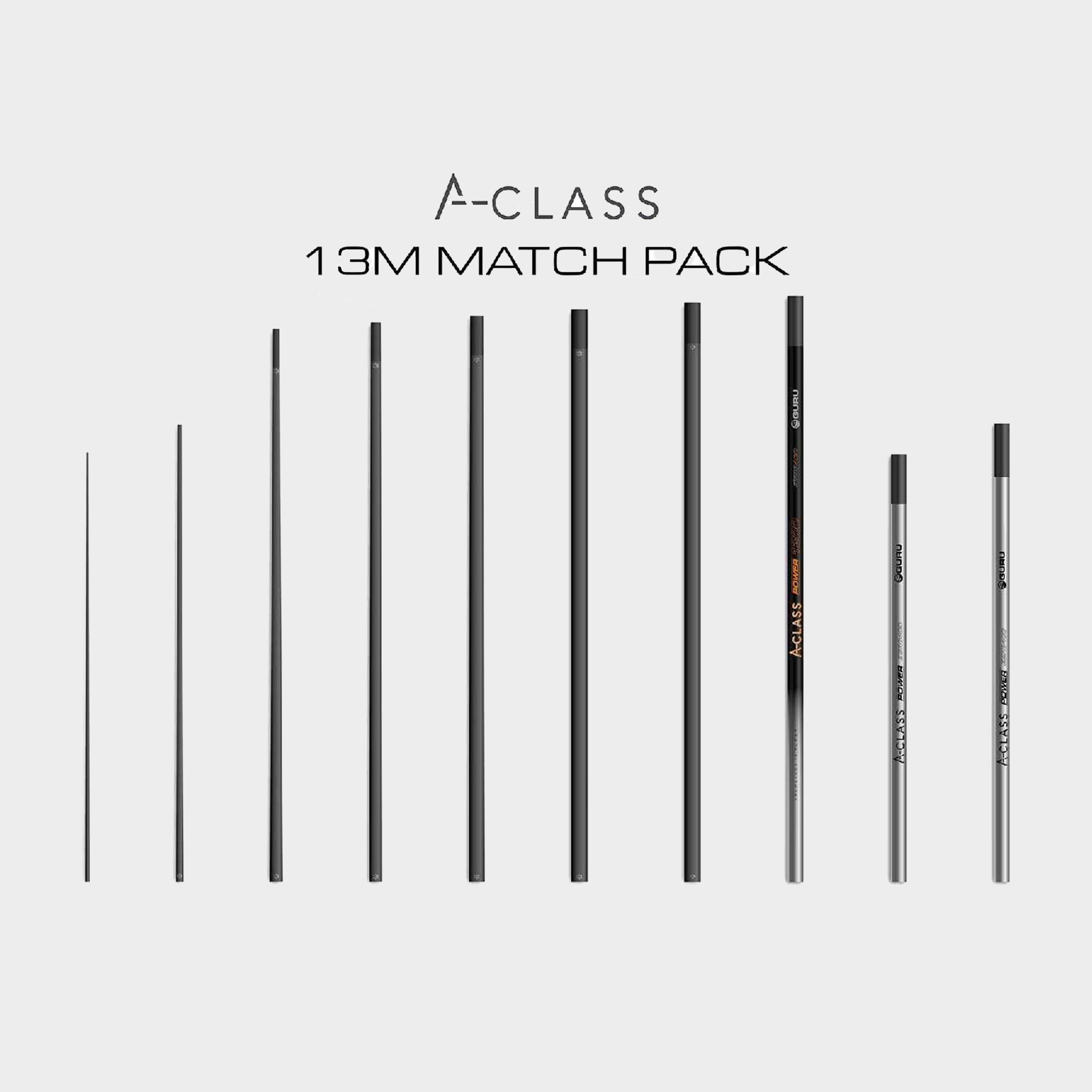 Image of GURU A-Class 13m Pole - Match Pack, Black