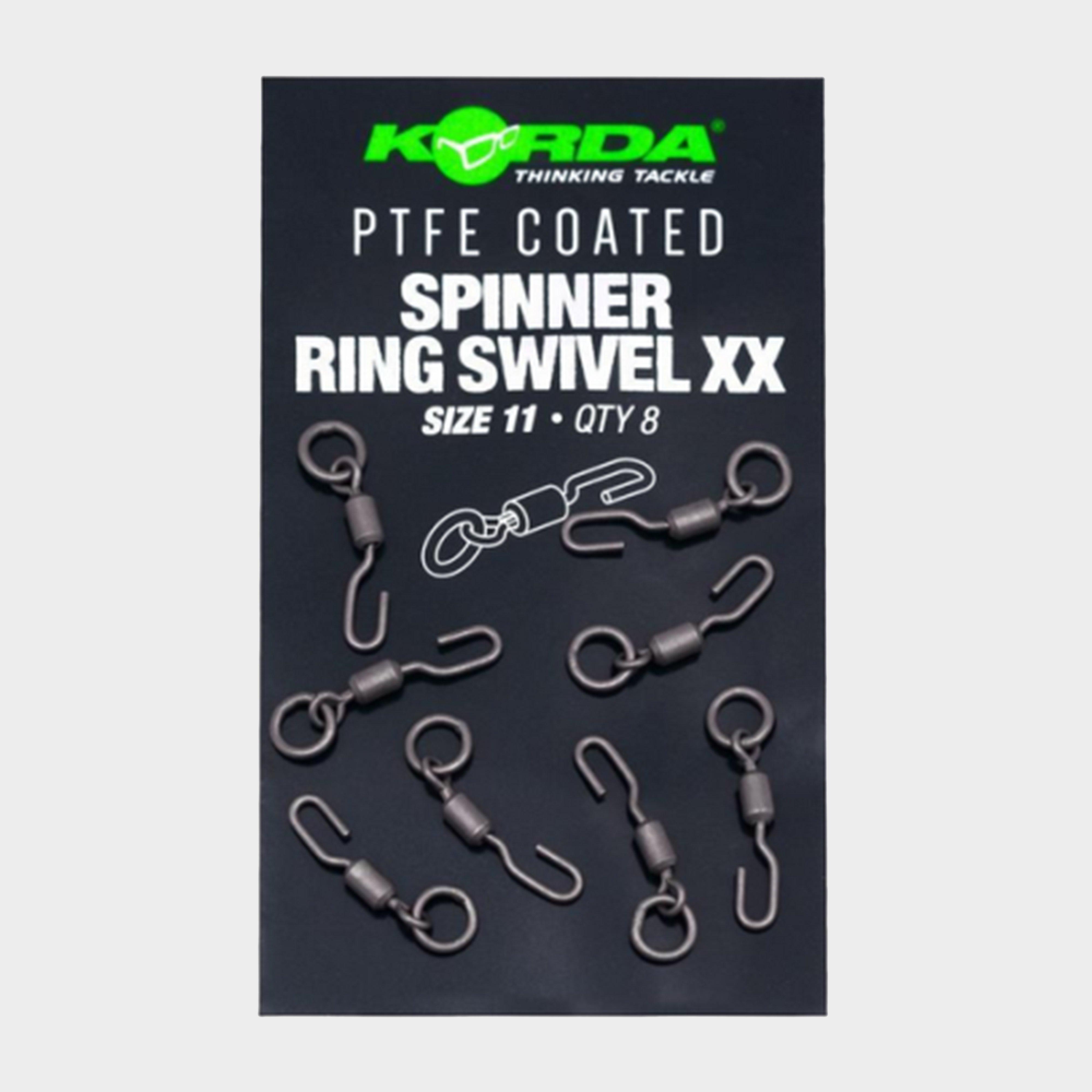 Image of Korda PTFE Coated Spinner Ring Swivel XX Size 11, Black