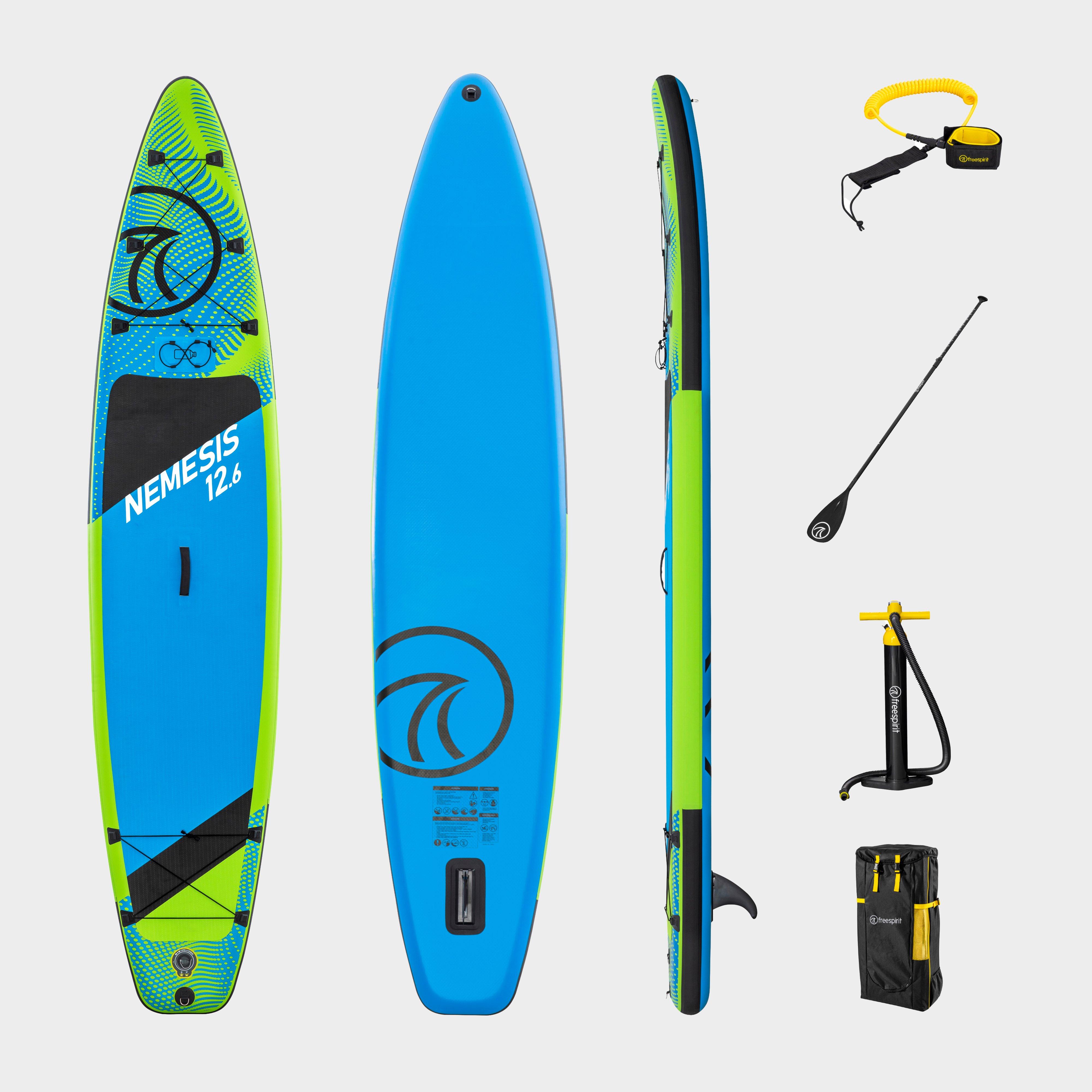 Image of Freespirit Nemesis 12.6ft Paddle Board Set, Blue