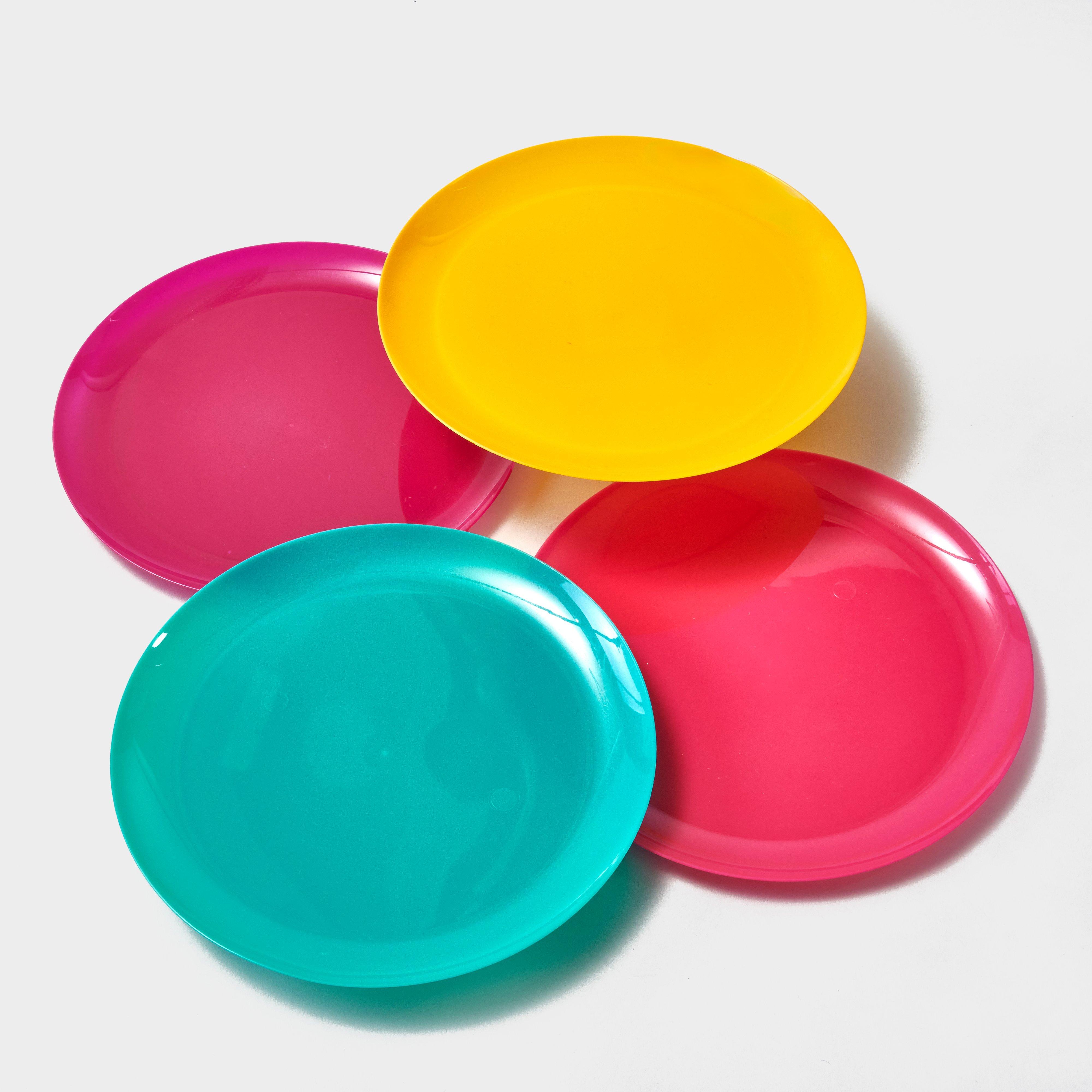 Image of Eurohike 4 Piece Plate Set, Multi Coloured