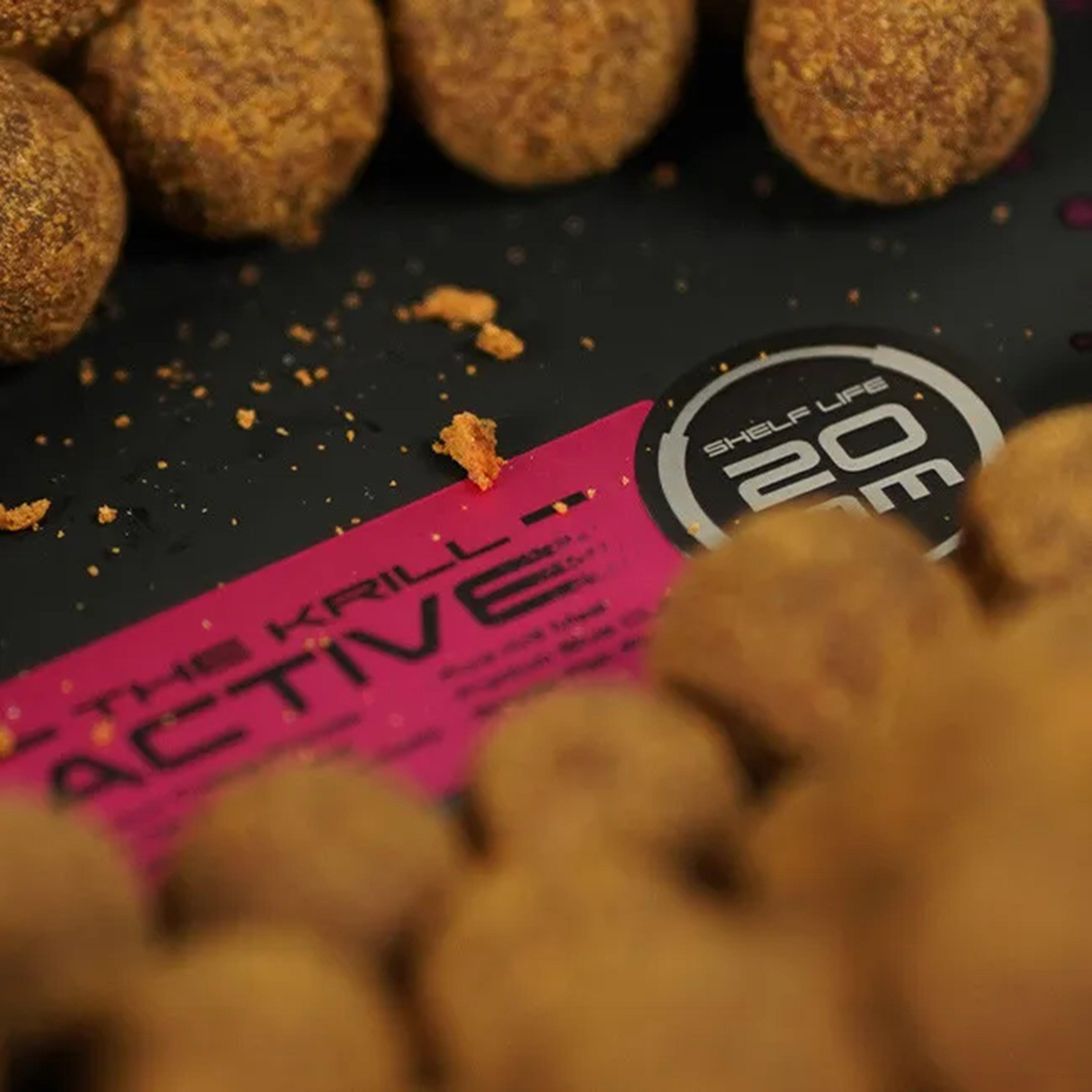 Image of Sticky Baits Krill Active Shelf Life Boilies 20mm 1kg, Brown