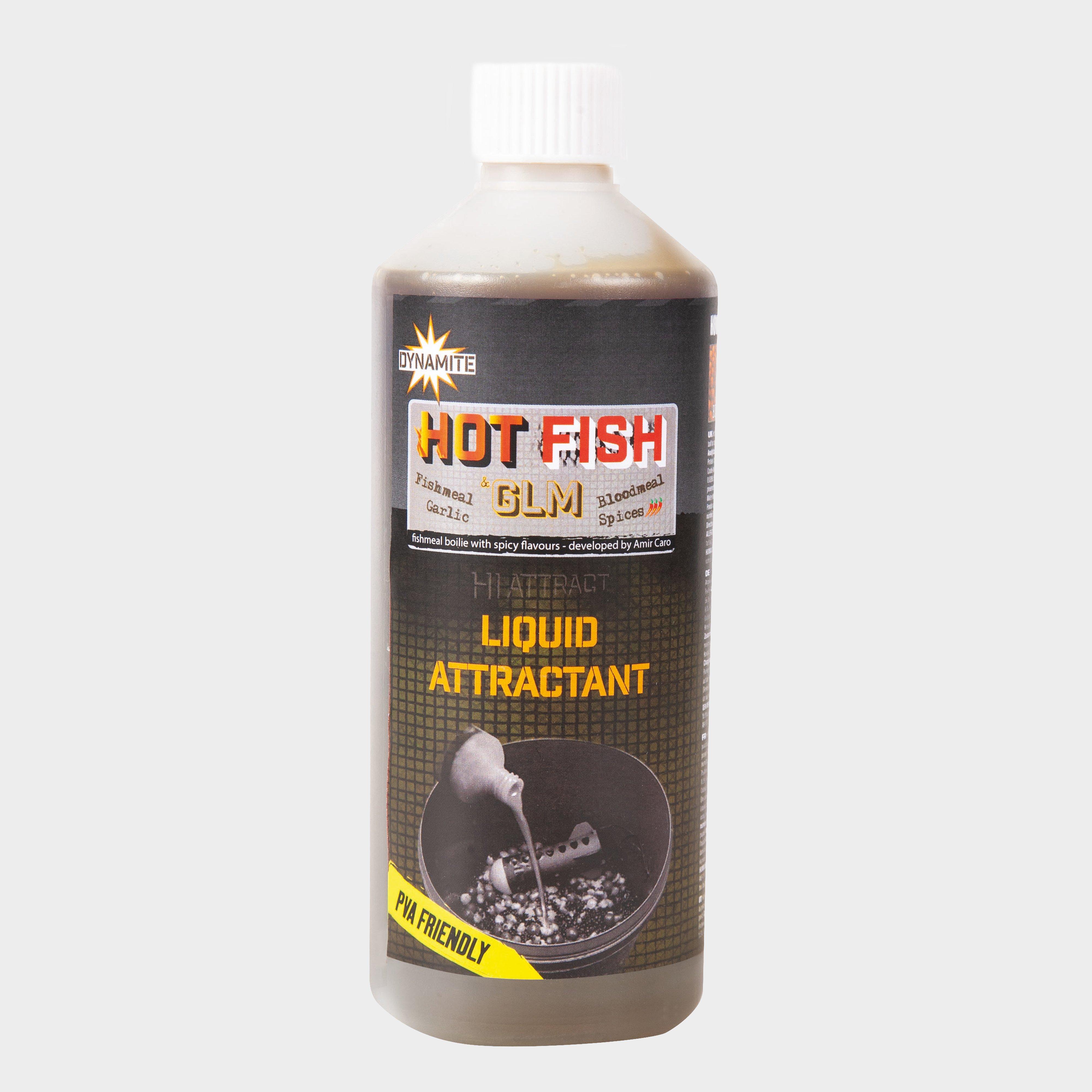 Image of Dynamite Hot Fish and GLM Liquid Attractant 500ml, Brown