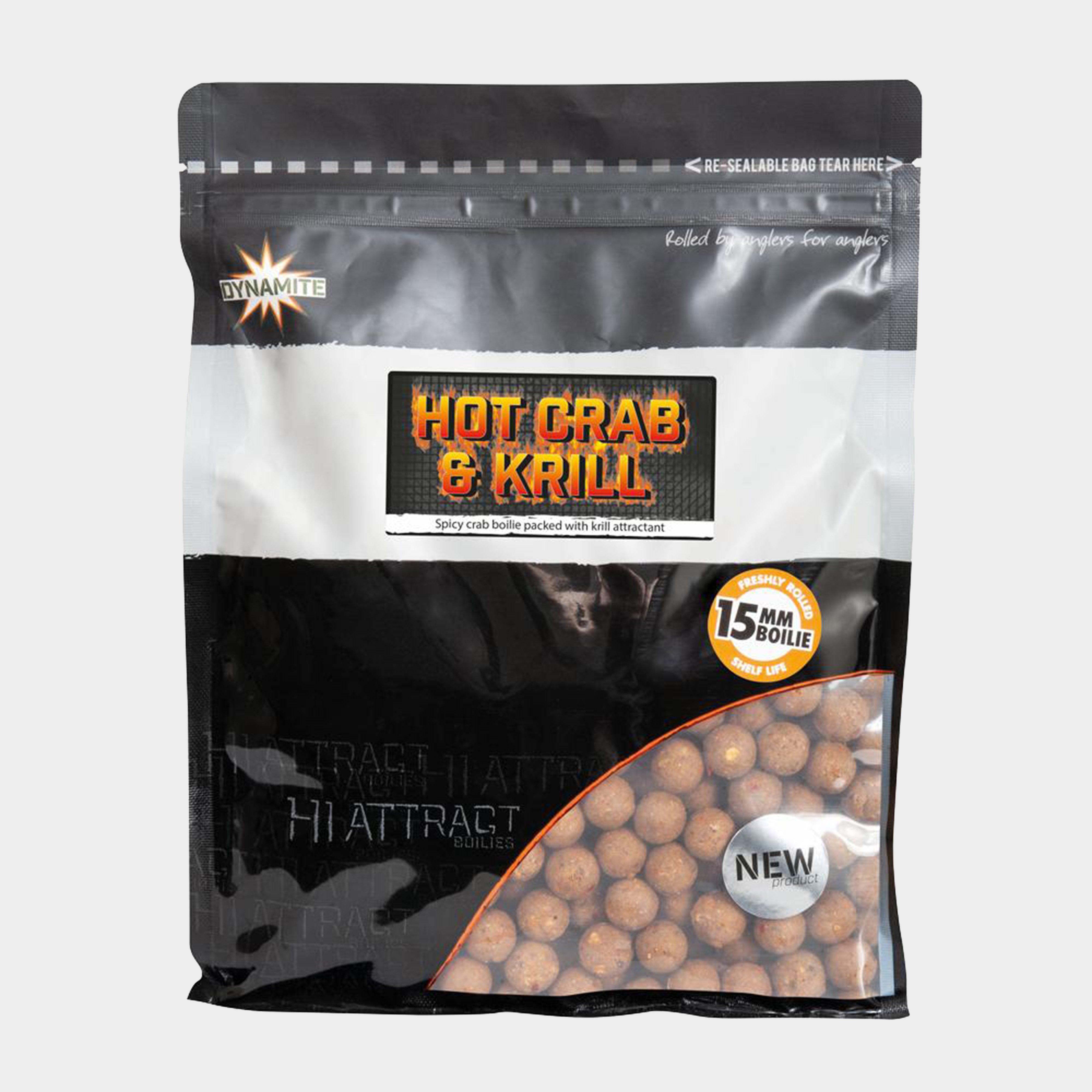 Image of Dynamite Hot Crab and Krill Boilies 15mm 1kg, Brown