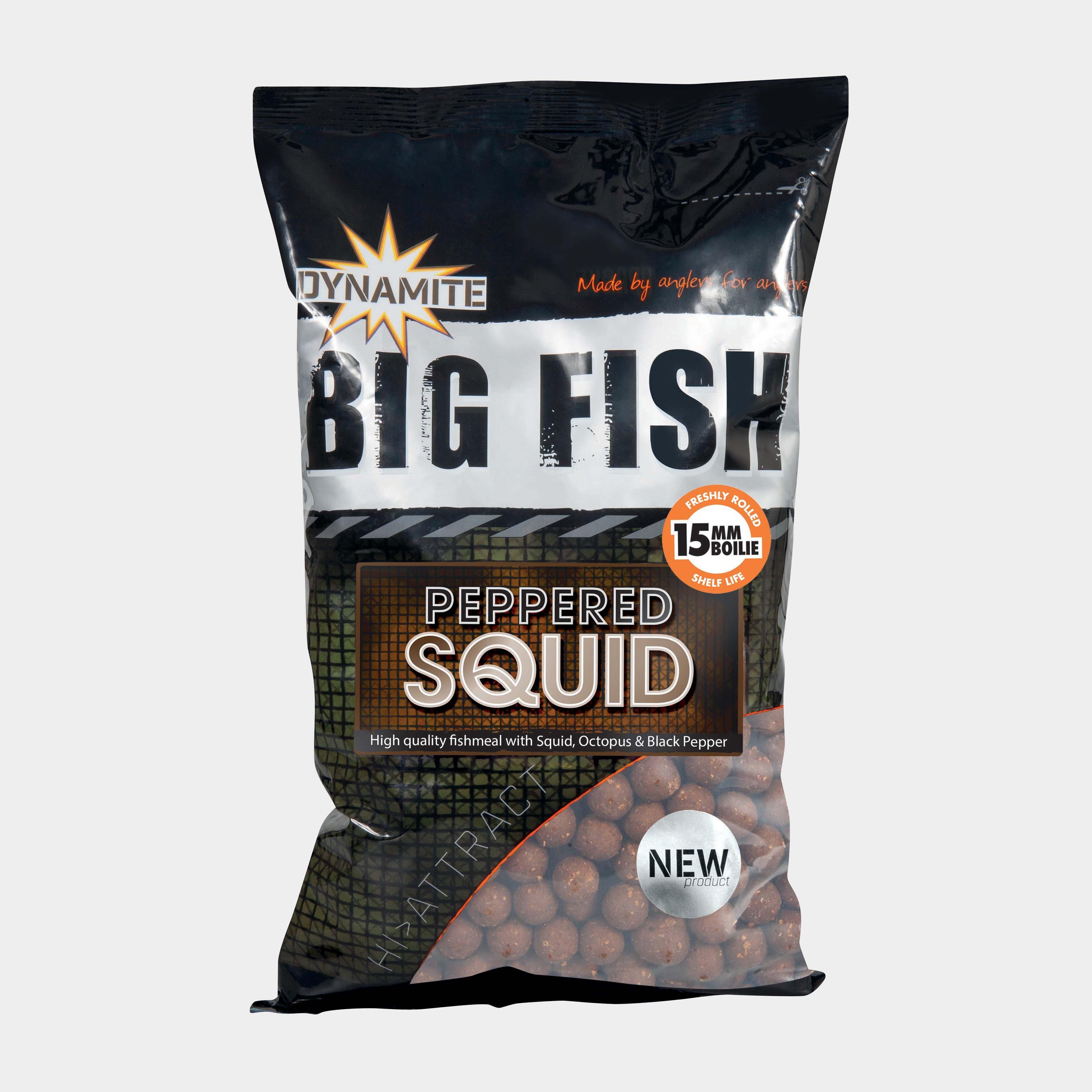 Image of Dynamite Peppered Squid Boilies 15mm 1kg, Brown