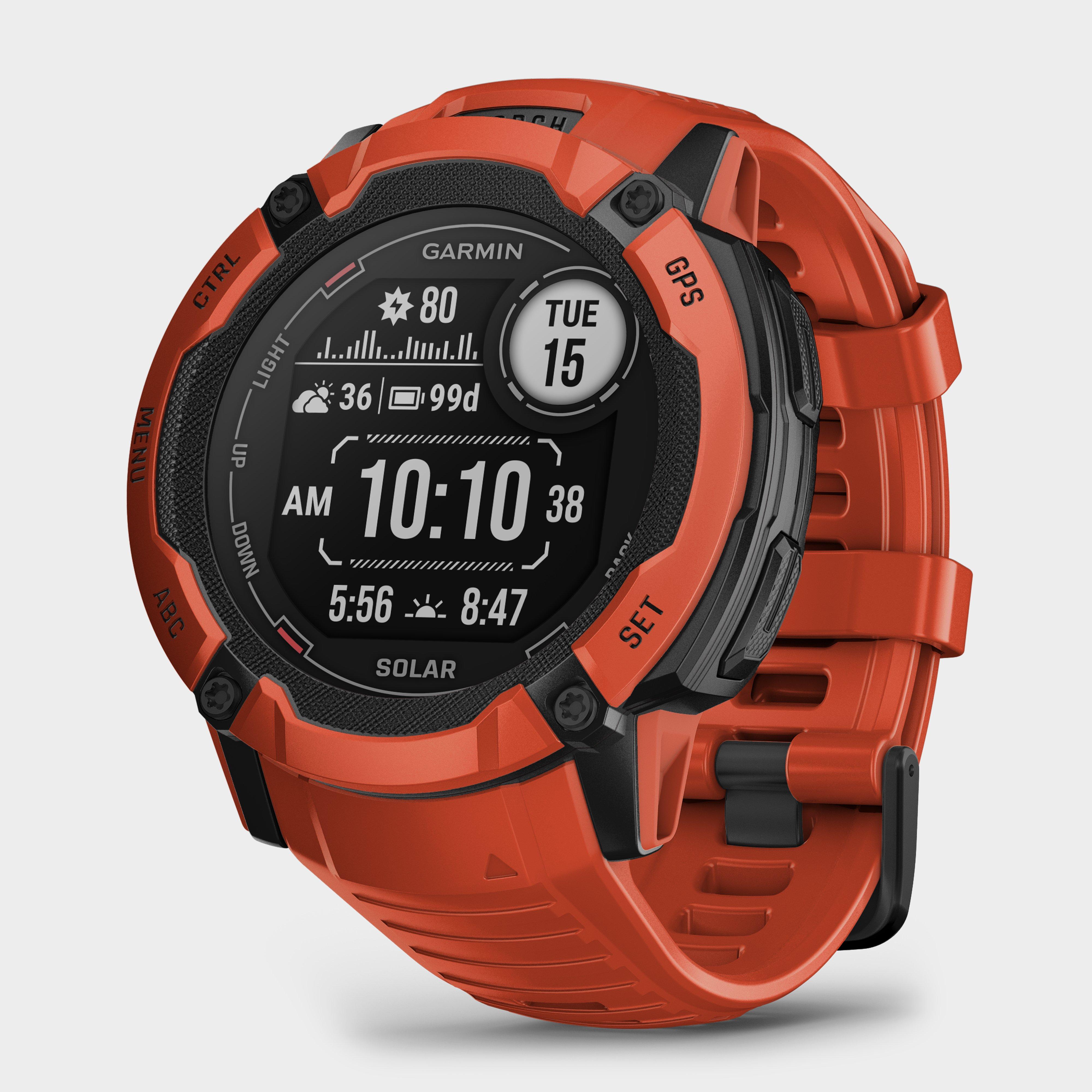  Garmin Instinct 2X Solar Multi-Sport GPS Smartwatch, Red