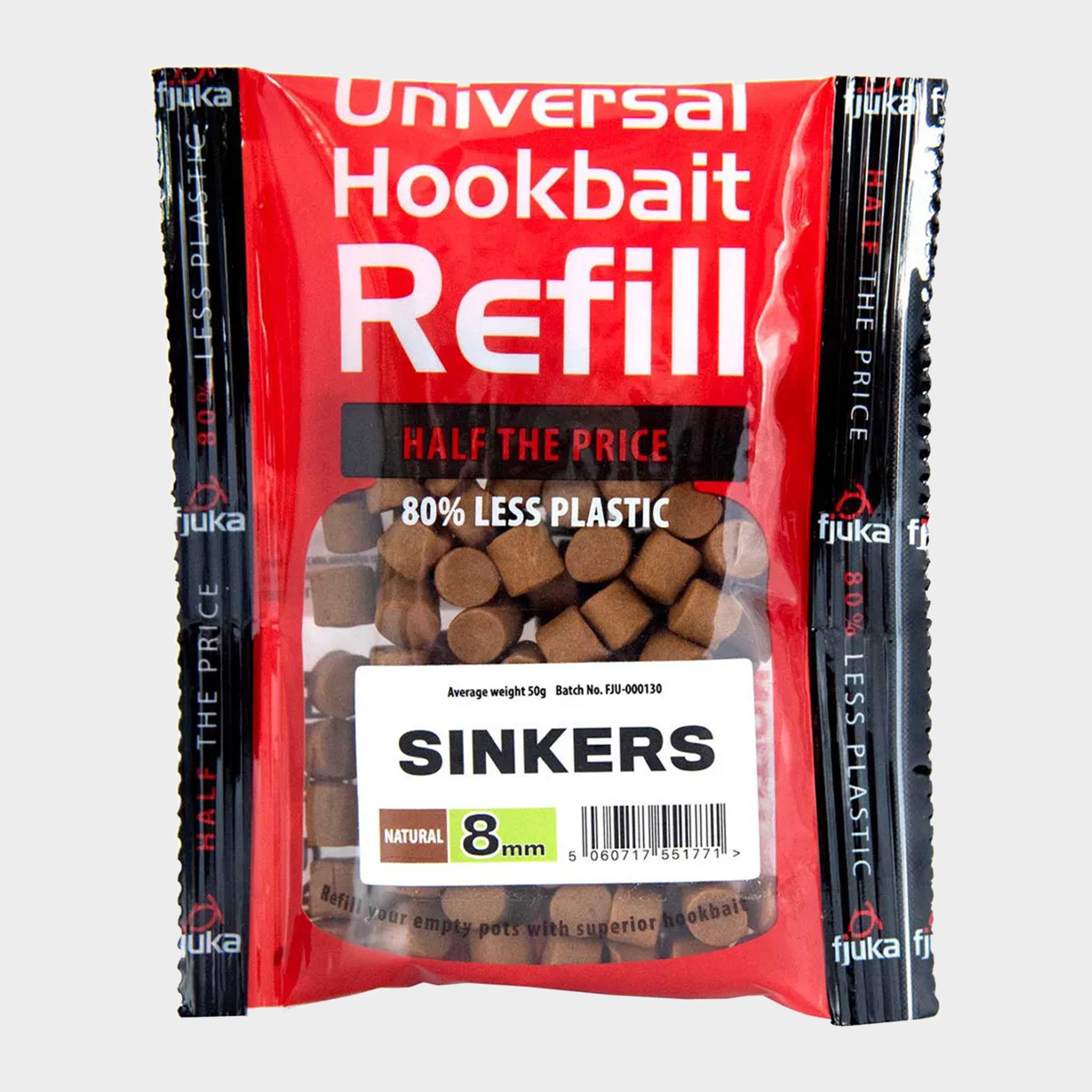 Image of FJUKA BAIT Hookable Sinkers Natural Refills 8mm, Brown