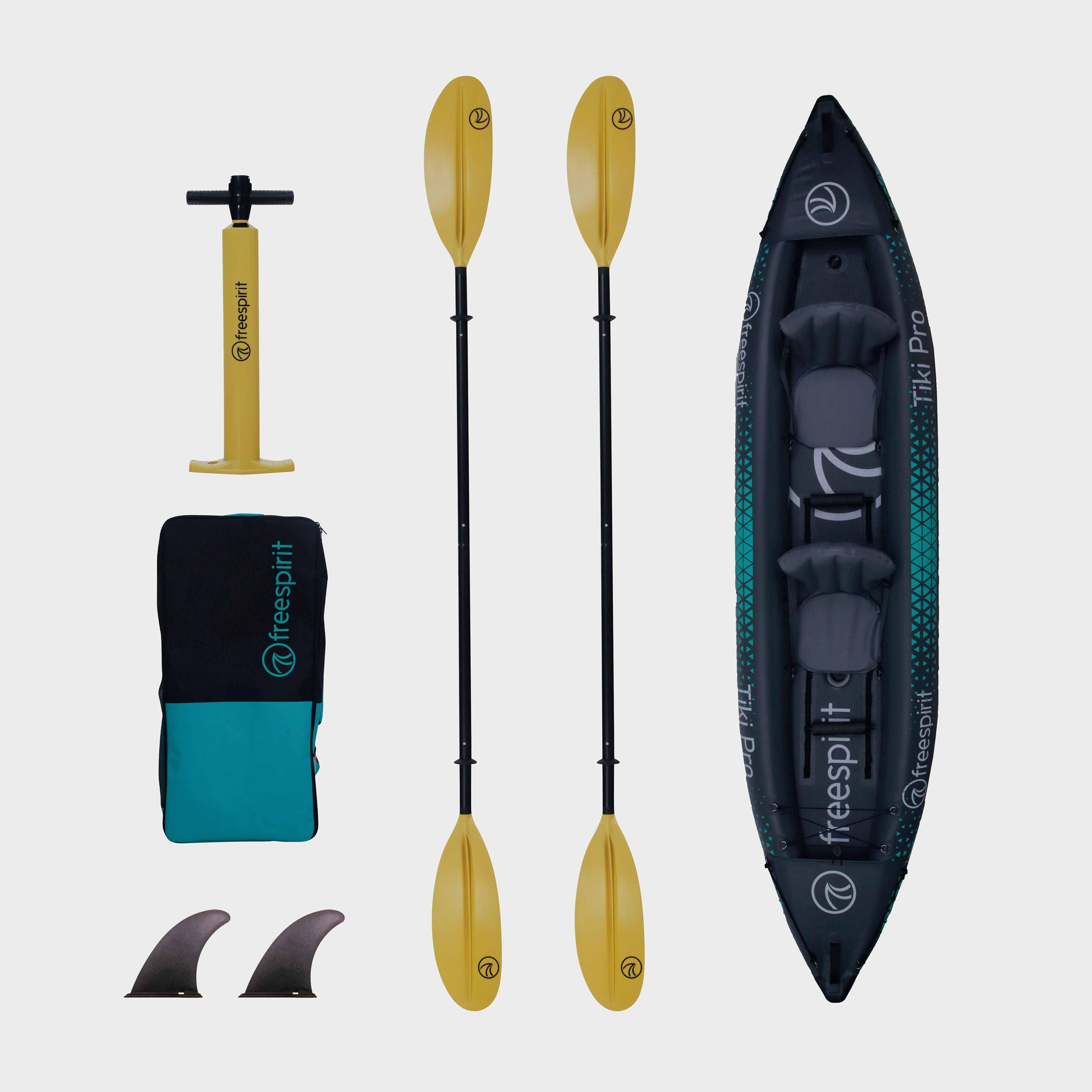 Image of Freespirit Tiki Pro Hybrid Inflatable Kayak Set, Black