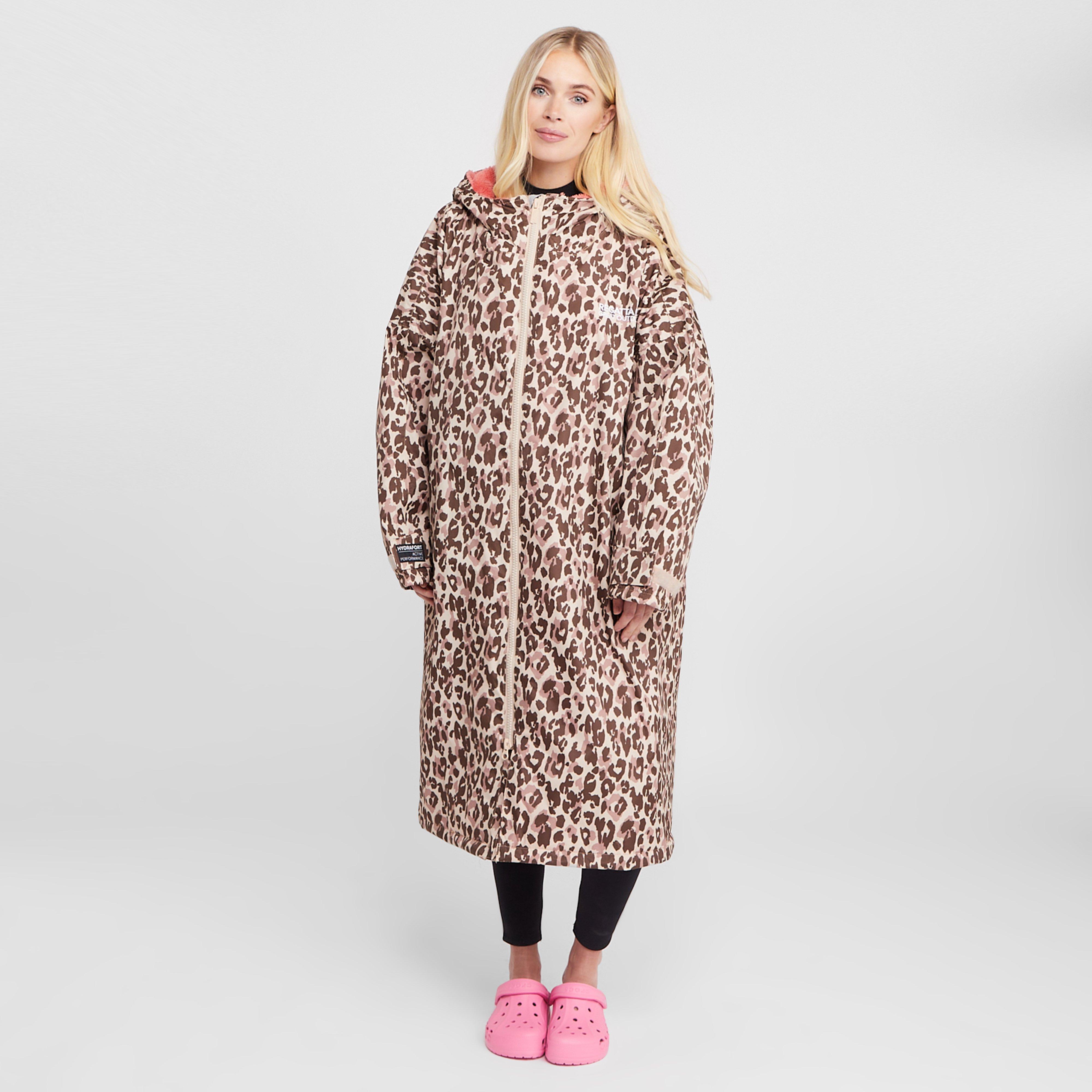  Regatta Adults Waterproof Robe Leopard Print