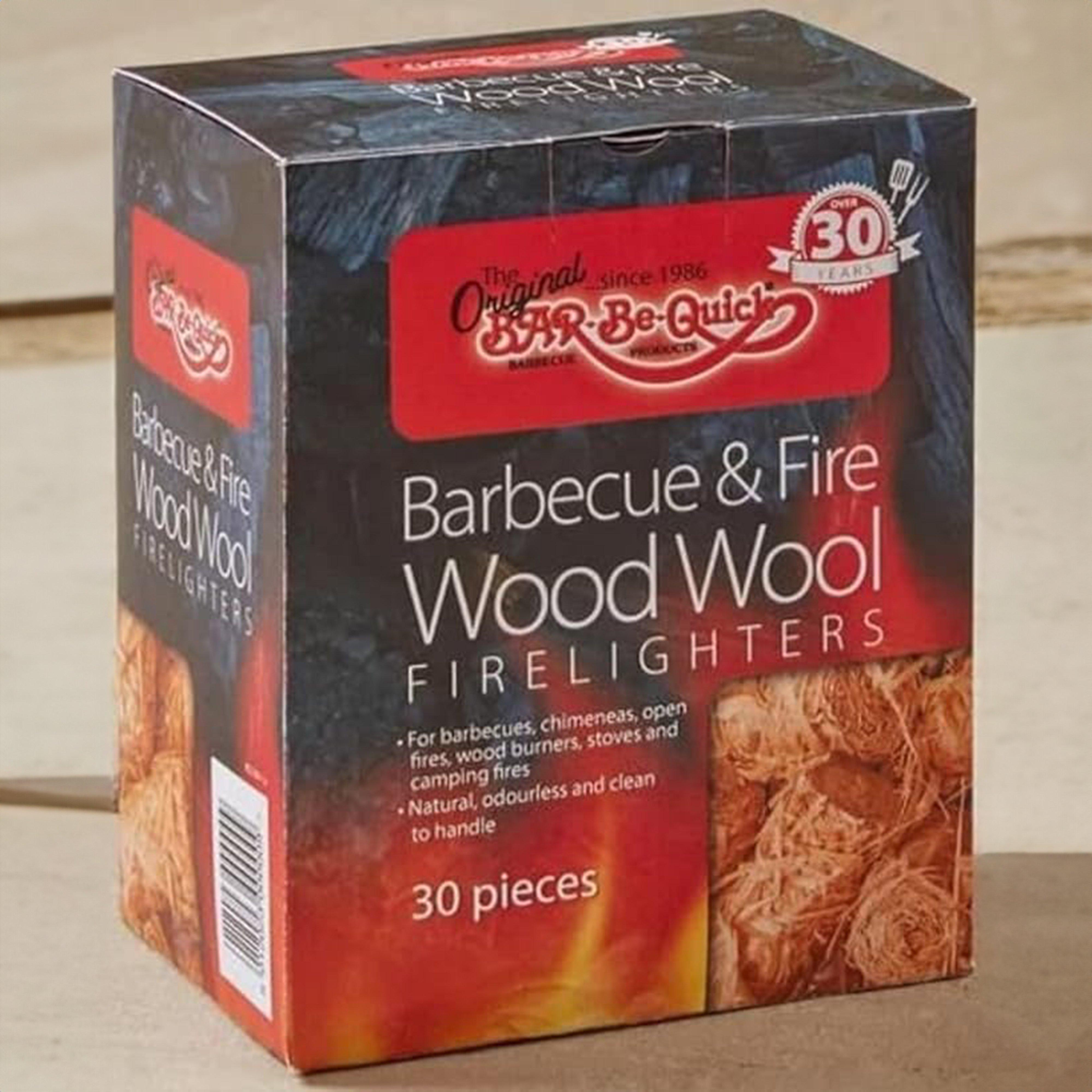 Image of BAR BE QUICK Wood Wool Firelighters, Brown