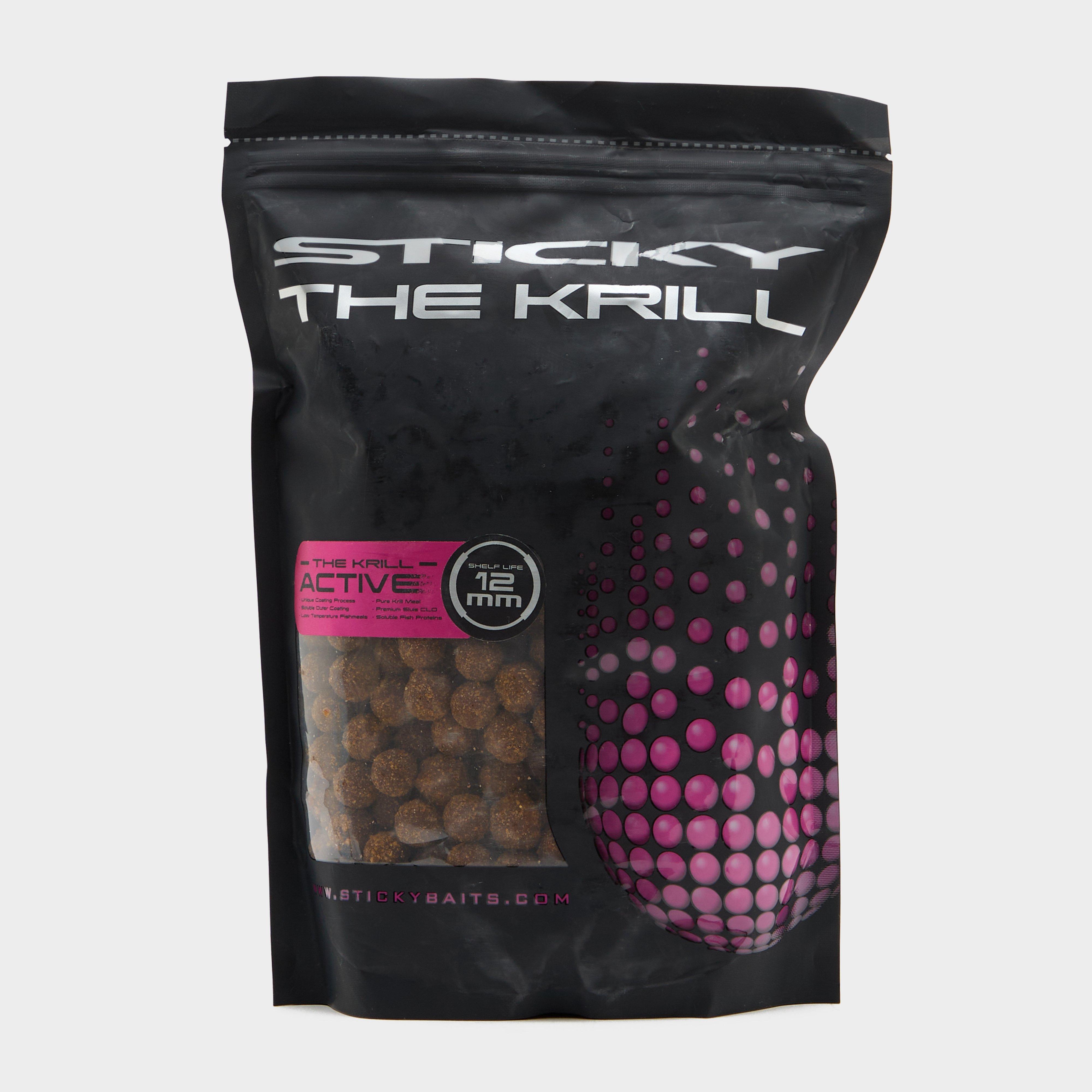 Image of Sticky Baits Krill Active Shelf Life Boilies 12mm 1kg, Brown