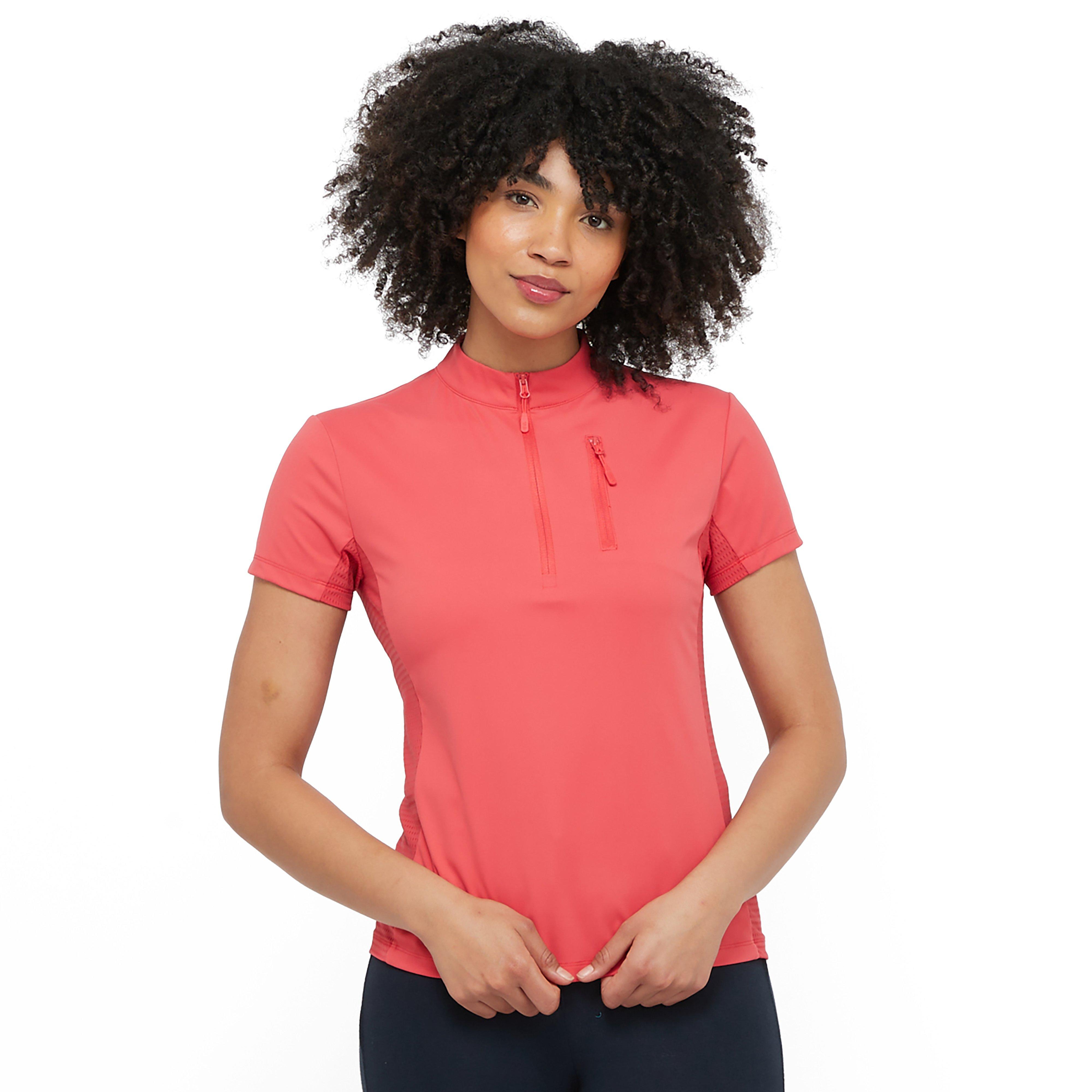 Womens Rome Short Sleeved Riding Top Bittersweet Red