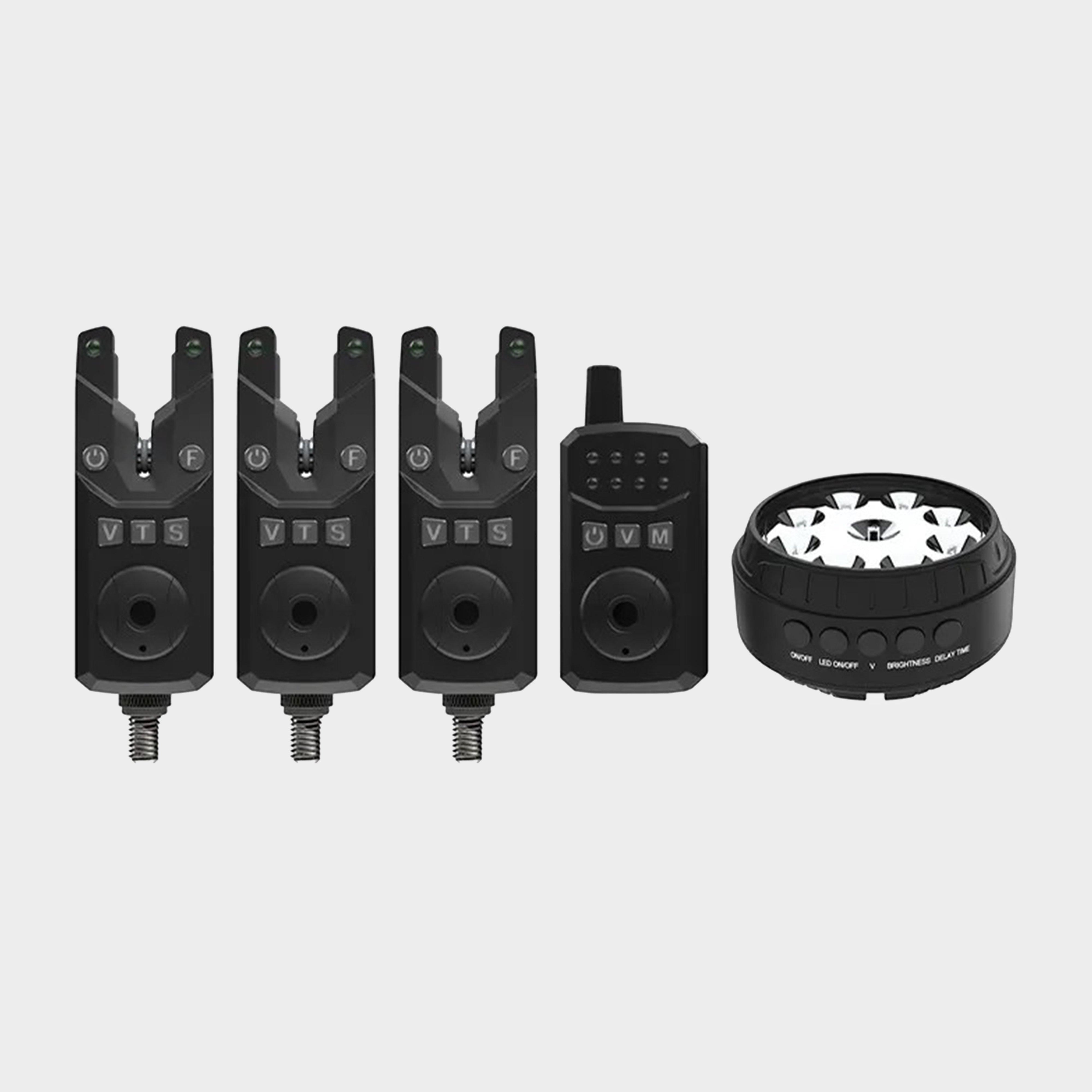 Image of Sonik SKS2 3+1 Bite Alarm Set and Bivvy Lamp, Black