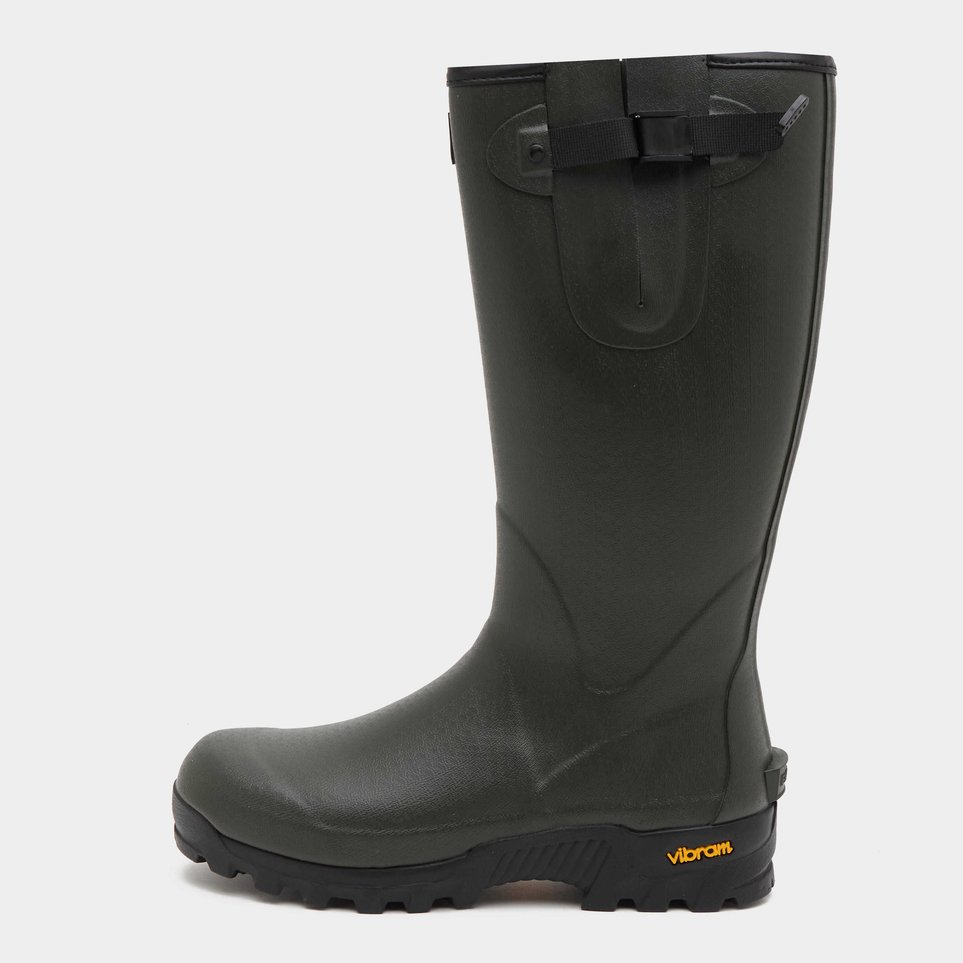 Image of Hoggs of Fife Mens Field Sport Neoprene-Lined Wellington Boots Green, Green