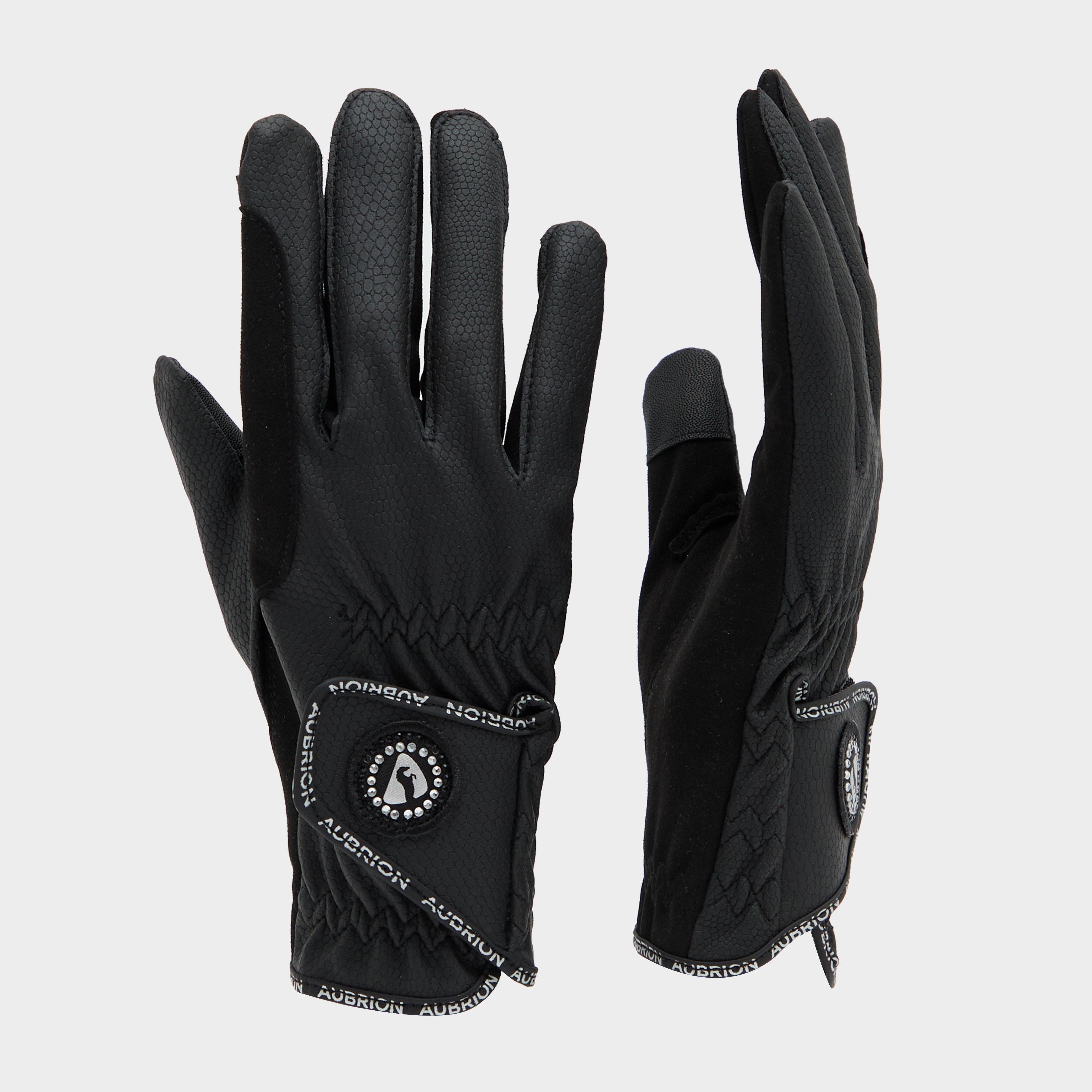 Image of Aubrion Unisex Aachen FlexFit Riding Gloves, Black