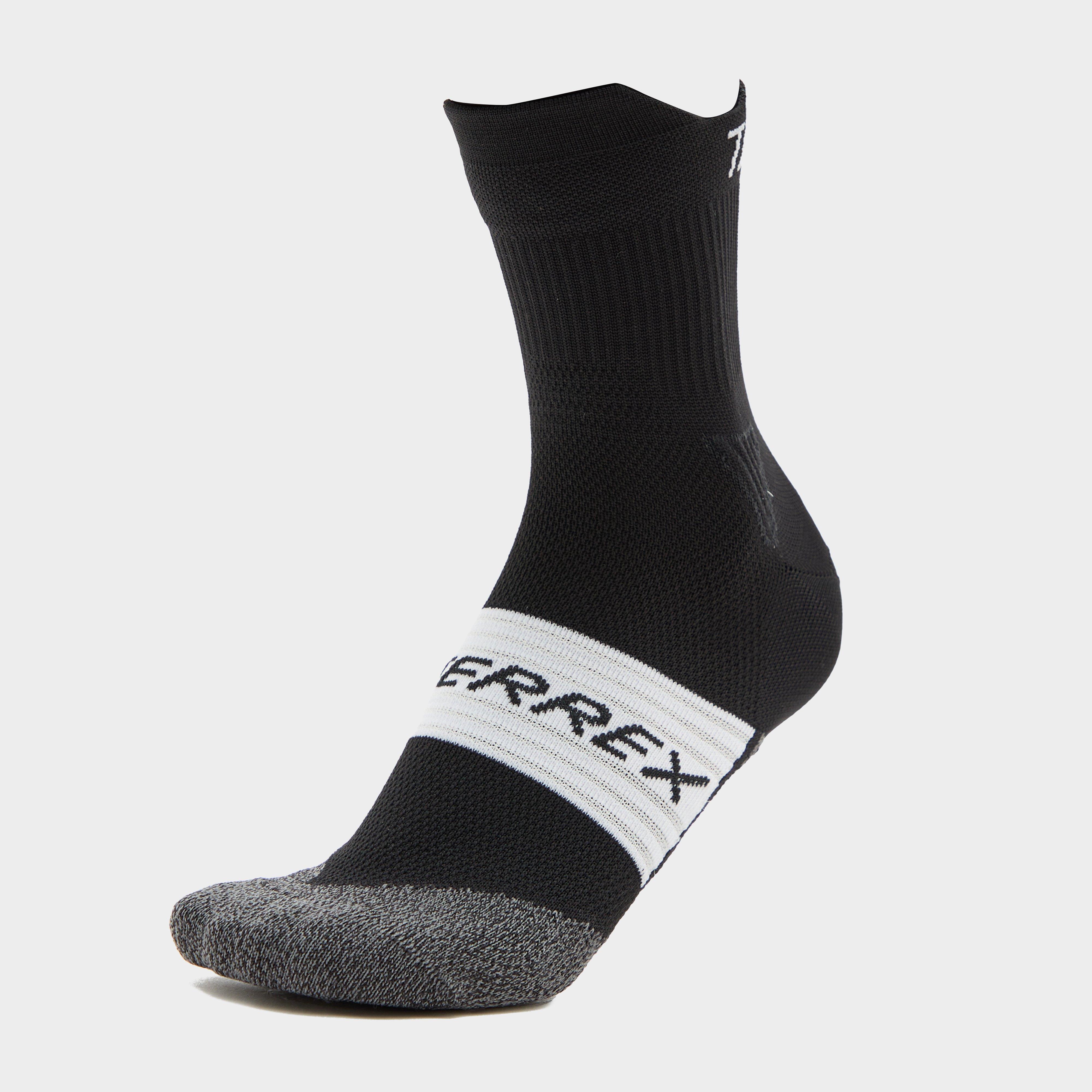 Image of adidas Terrex HEAT.RDY Trail Running Agravic Crew Socks, Black
