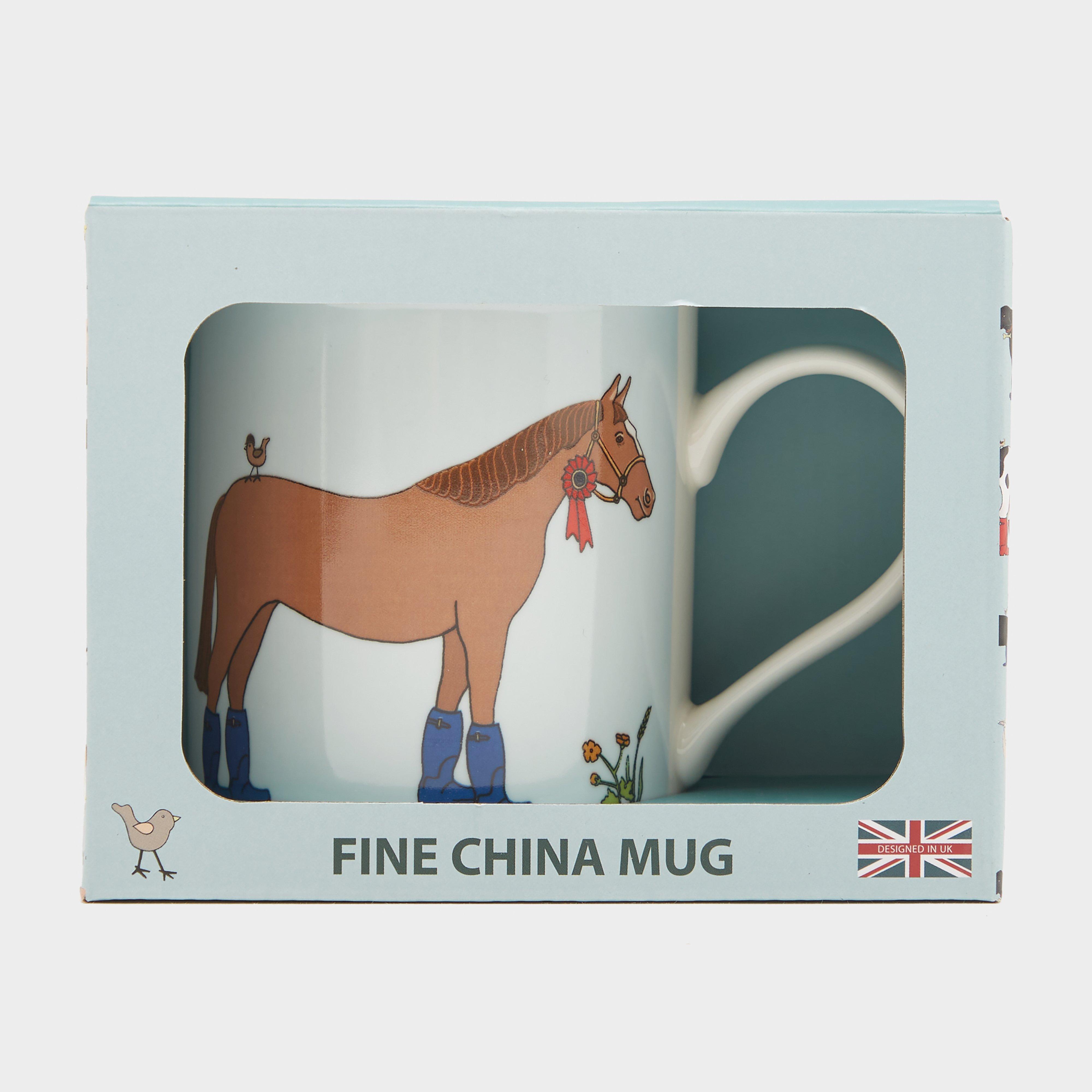 Image of Platinum Ceramic Fine China Horse Mug