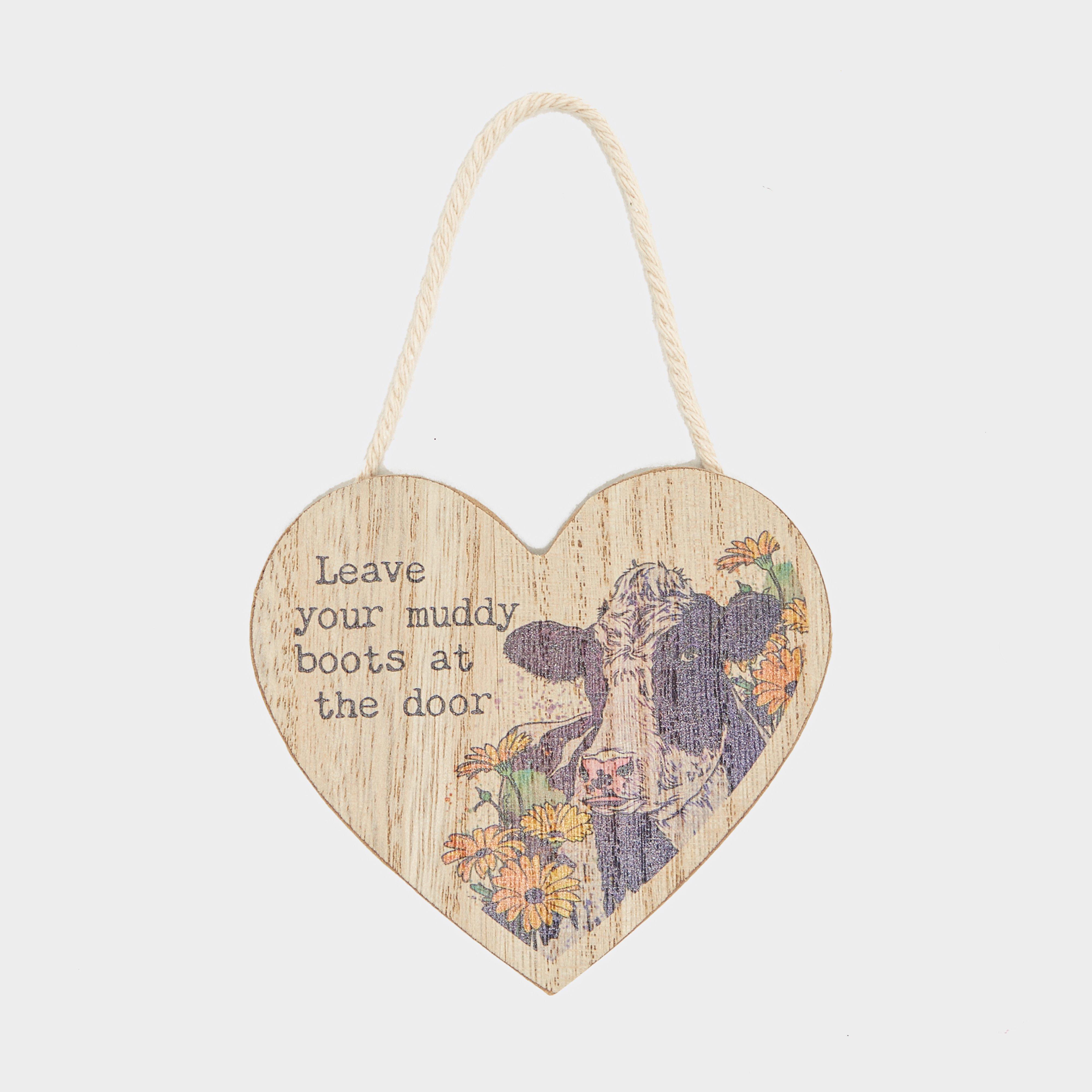 Image of Platinum Small Boots At The Door Hanging Plaque, Brown