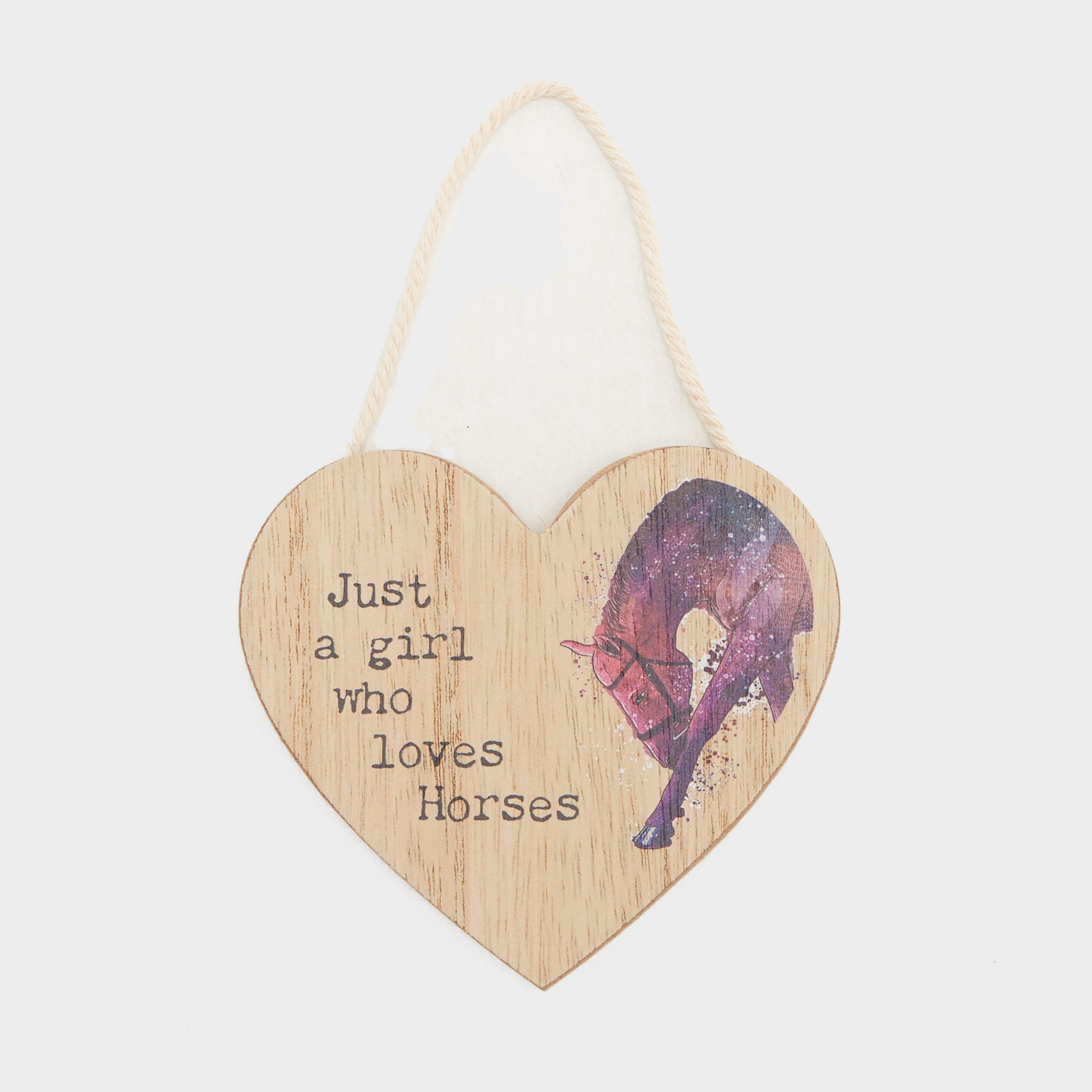 Image of Platinum Small Girl Who Loves Horses Hanging Plaque