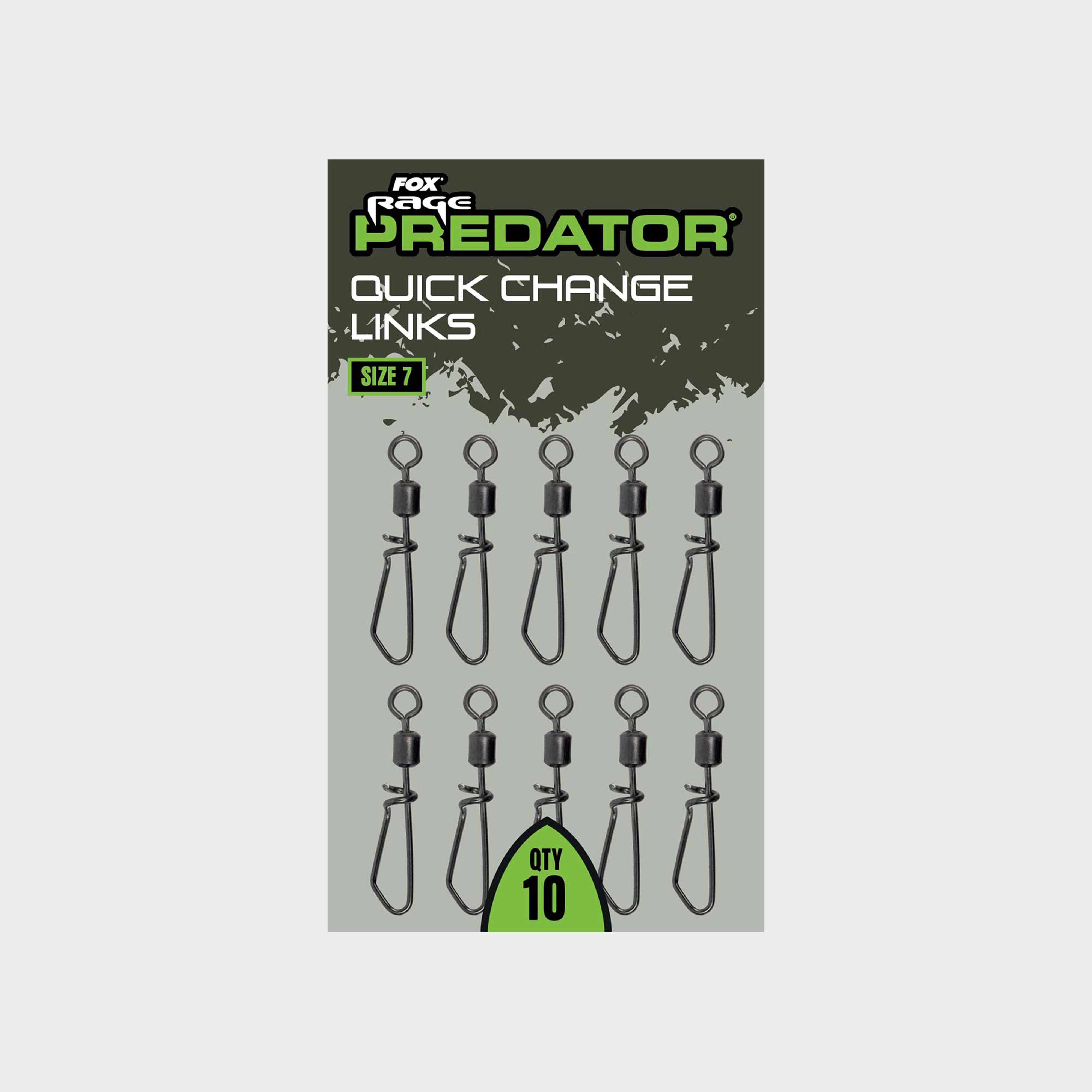 Image of Fox rage Predator Quick Change Links, Grey
