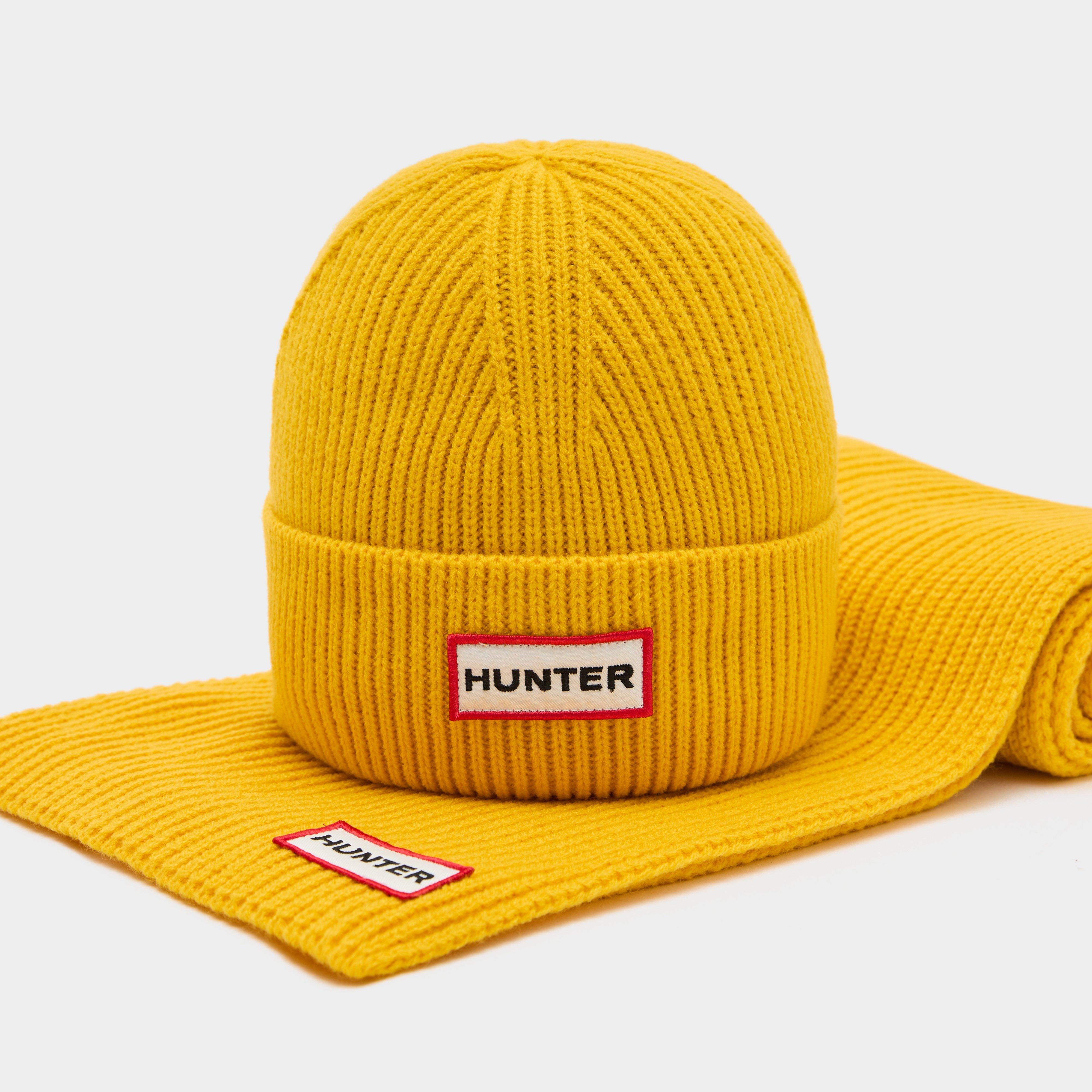 Image of Hunter Unisex Jura Scarf and Beanie Box Set, Yellow