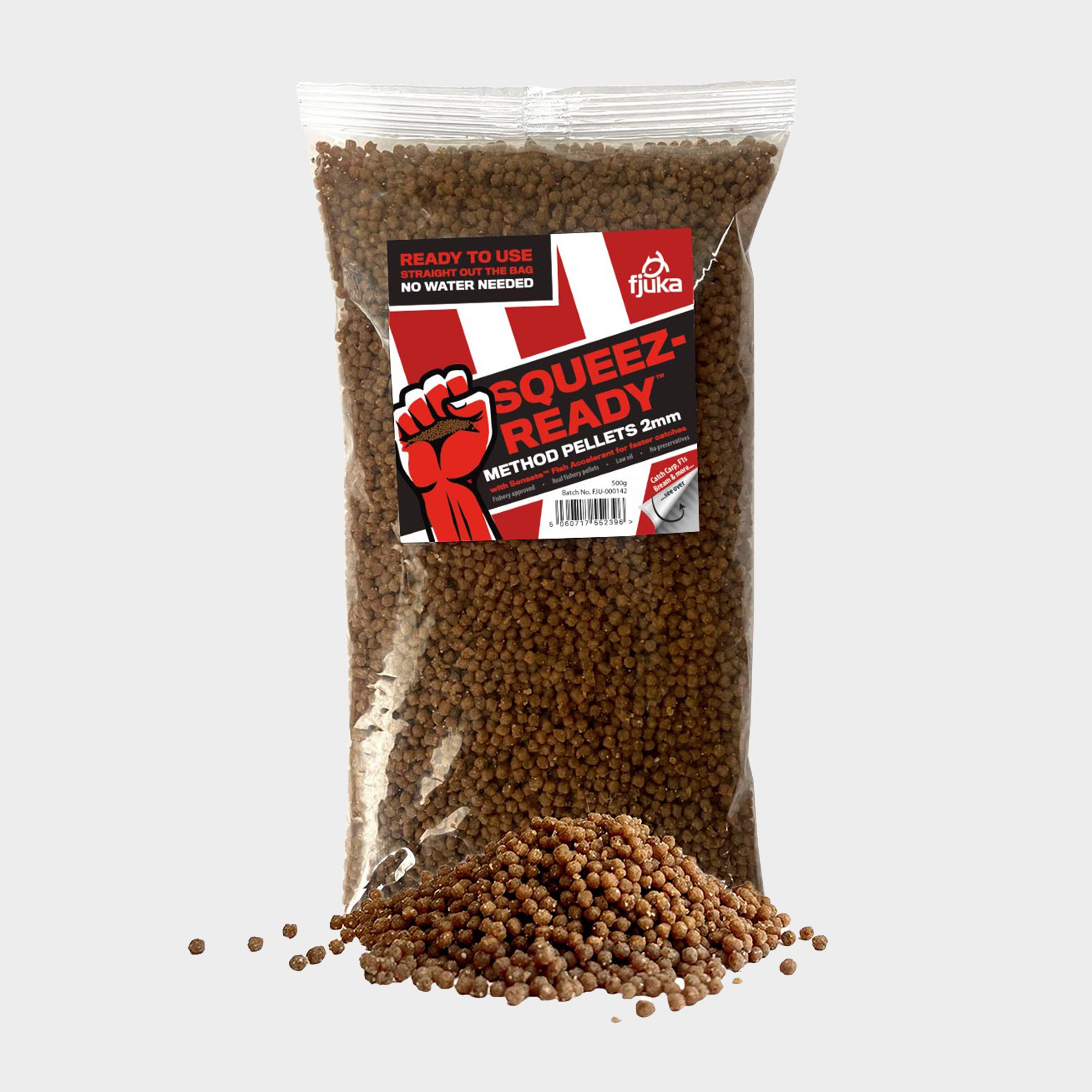 Image of FJUKA BAIT Squeez-Ready Method Pellets 2mm 500g, Brown