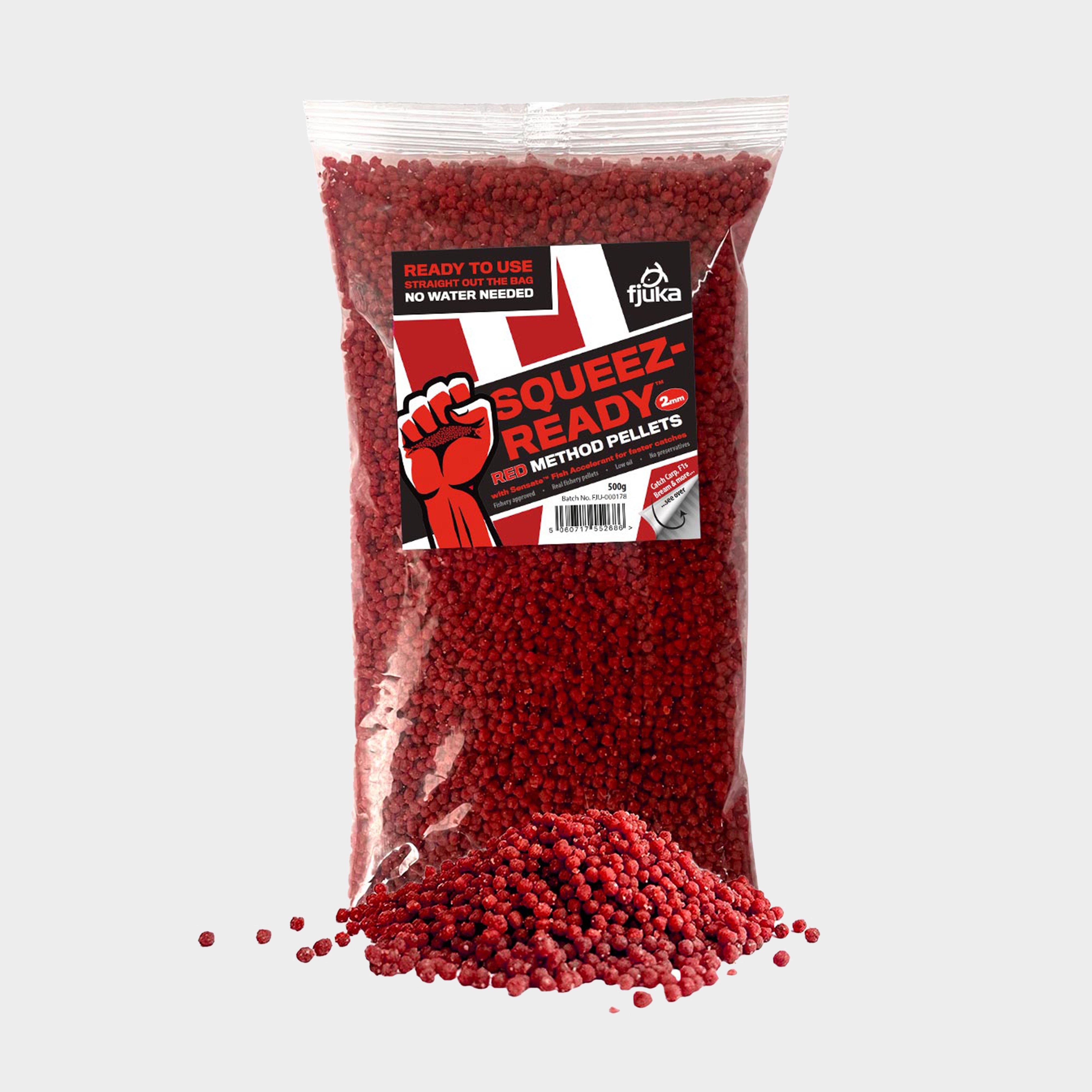 Image of FJUKA BAIT Squeez-Ready Method Pellets 2mm 500g, Red