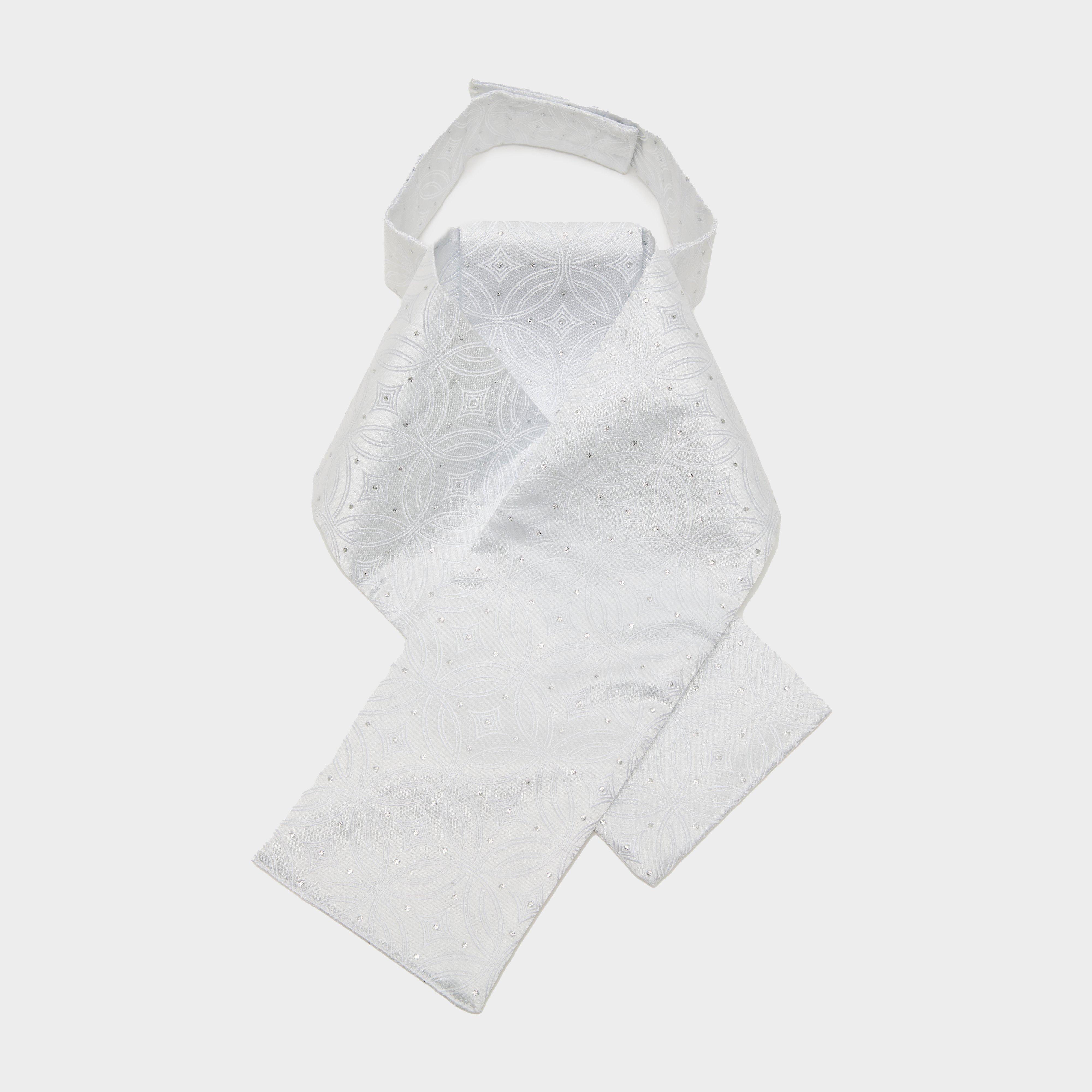 Image of Aubrion Ready Tied Brocade Riding Stock, White
