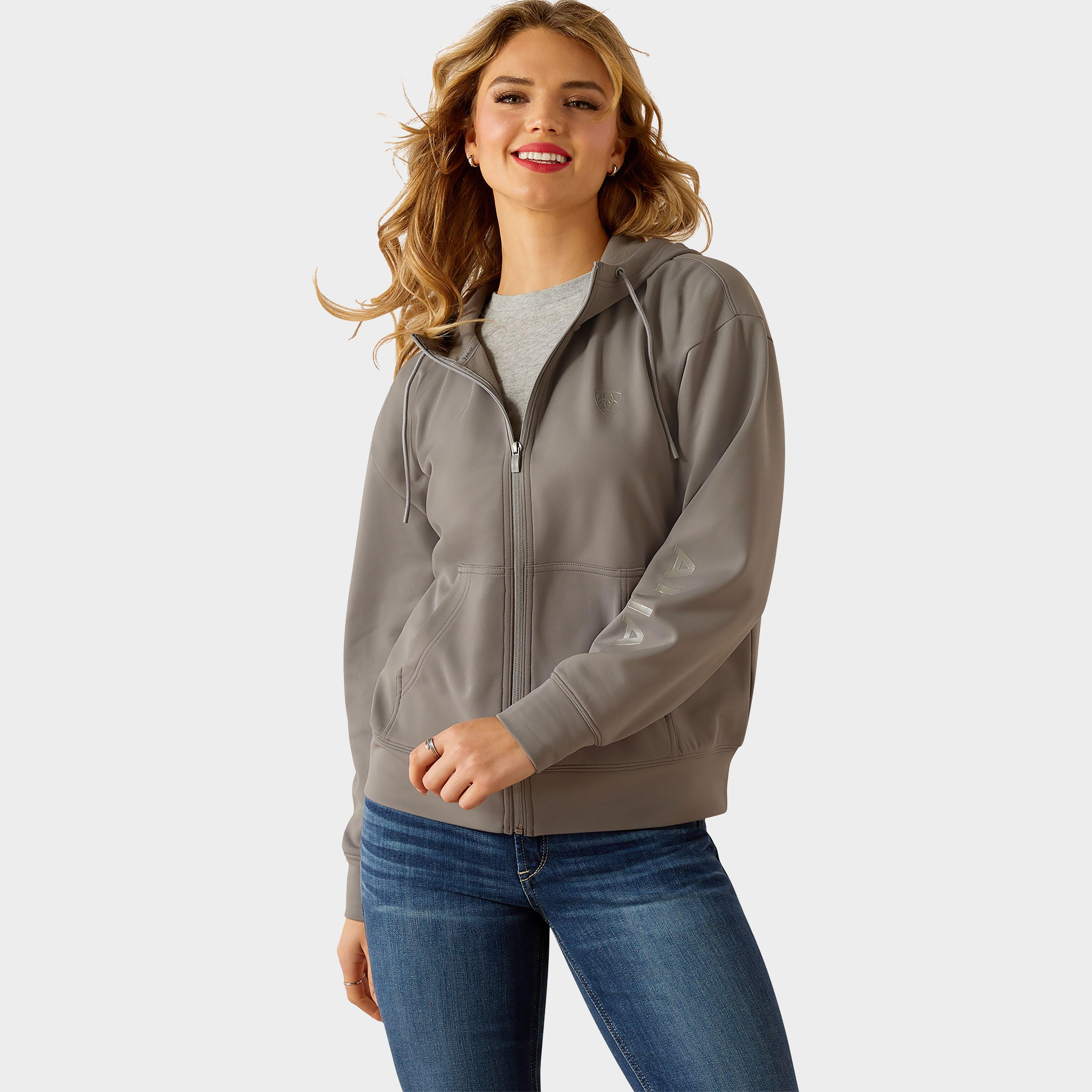 Image of Ariat Womens Breeze Full Zip Hoodie, Grey