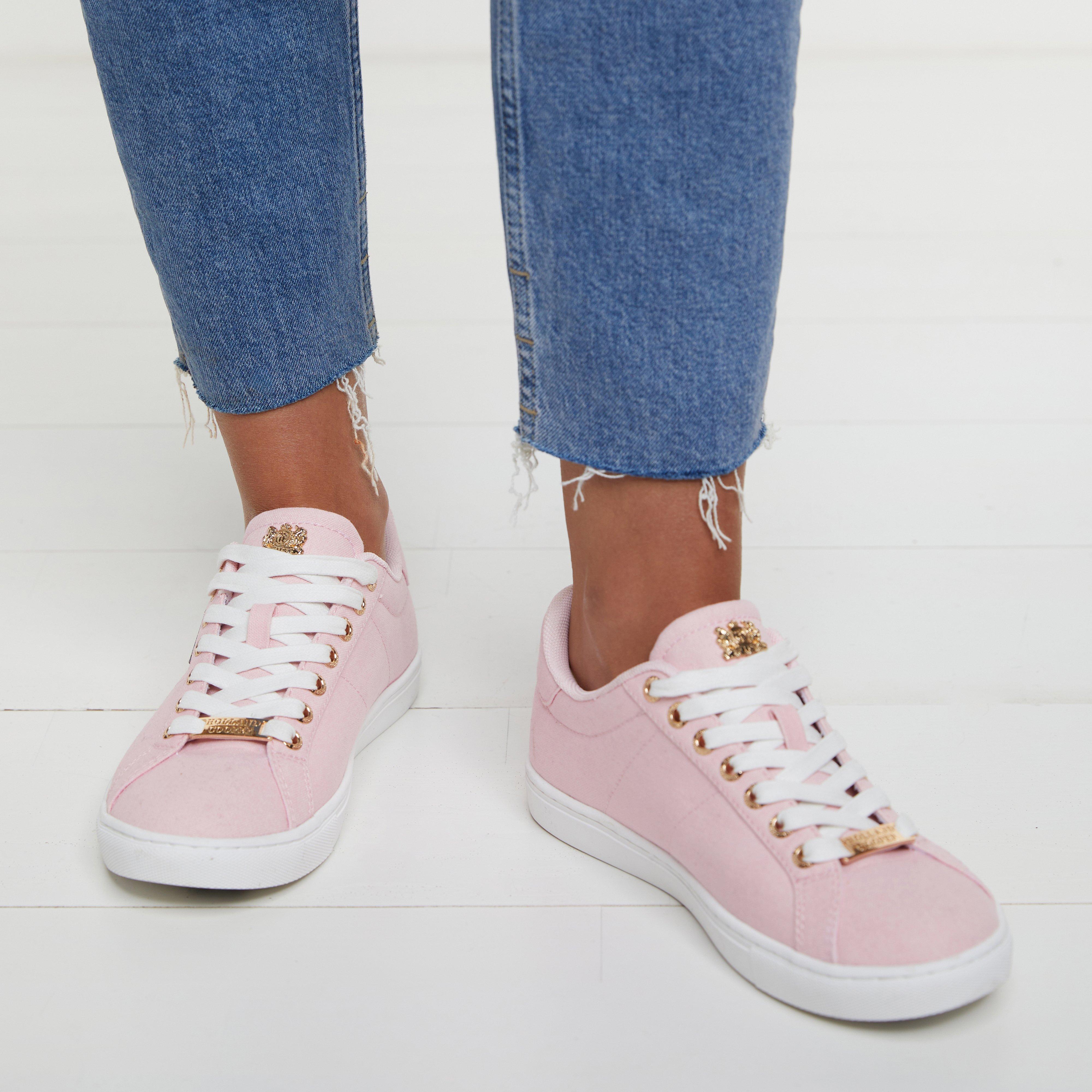 Image of Holland Cooper Womens Chelsea Court Trainer, Pink