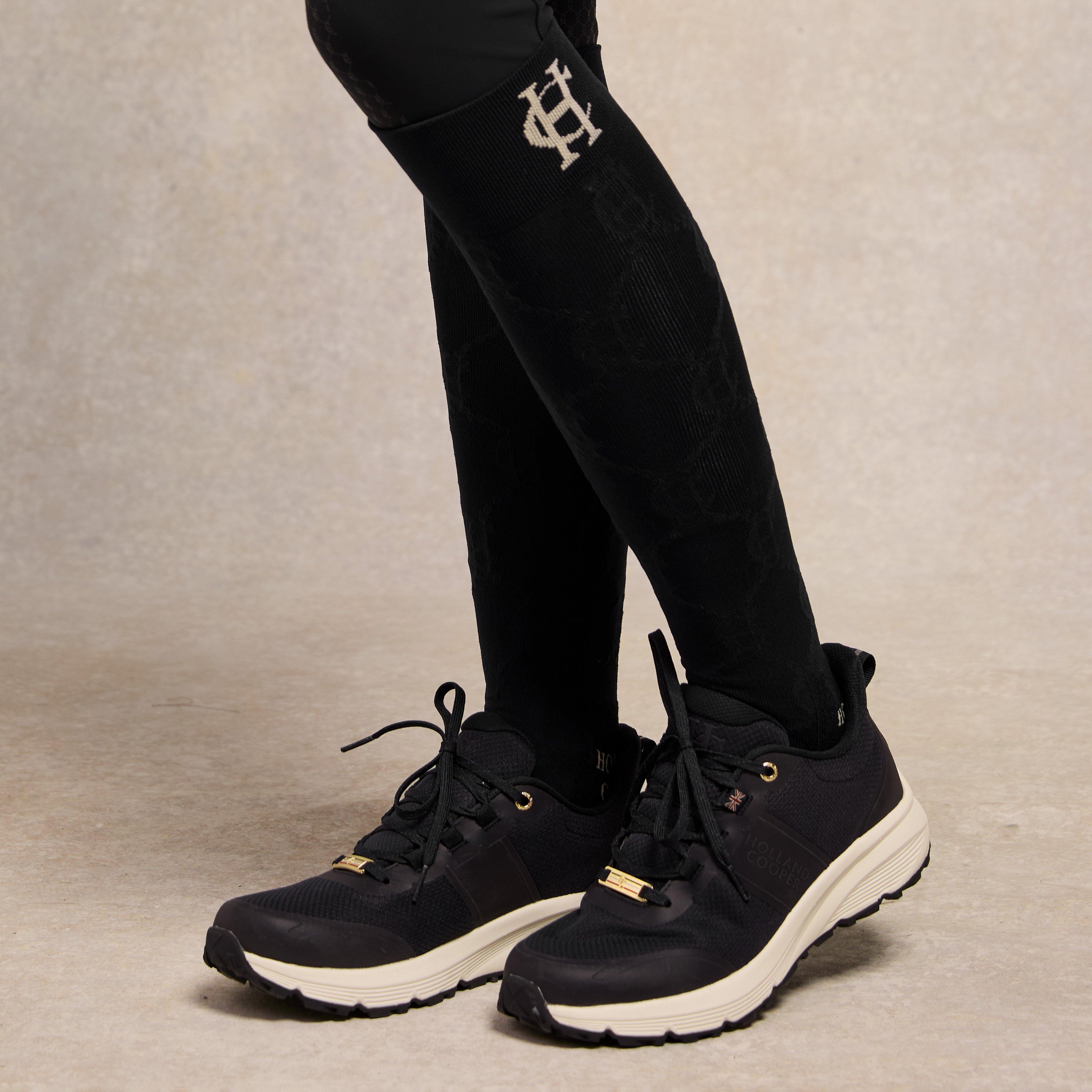 Image of Holland Cooper Womens Burghley Waterproof Trainer, Black