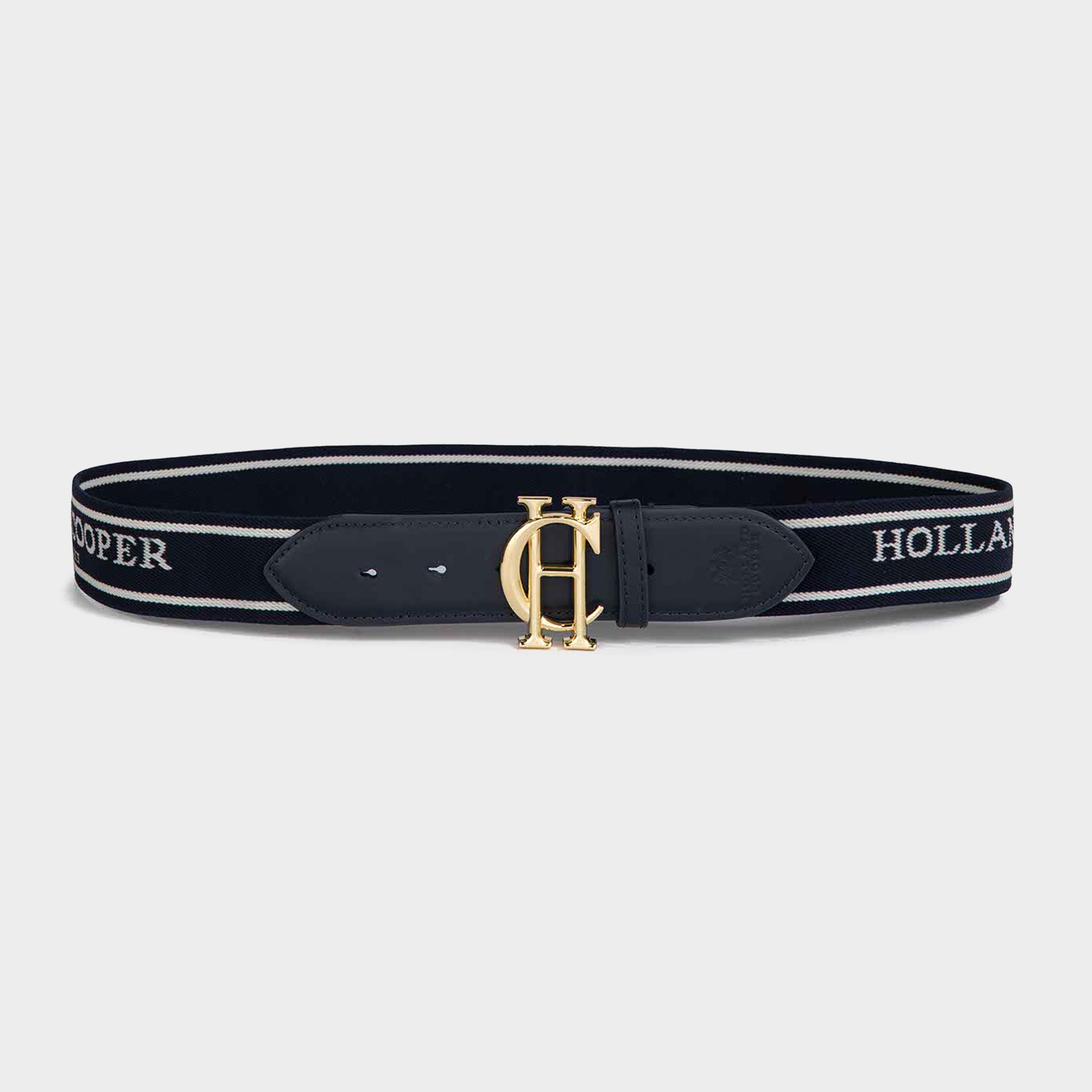 Image of Holland Cooper Burghley Logo Riding Belt, Blue