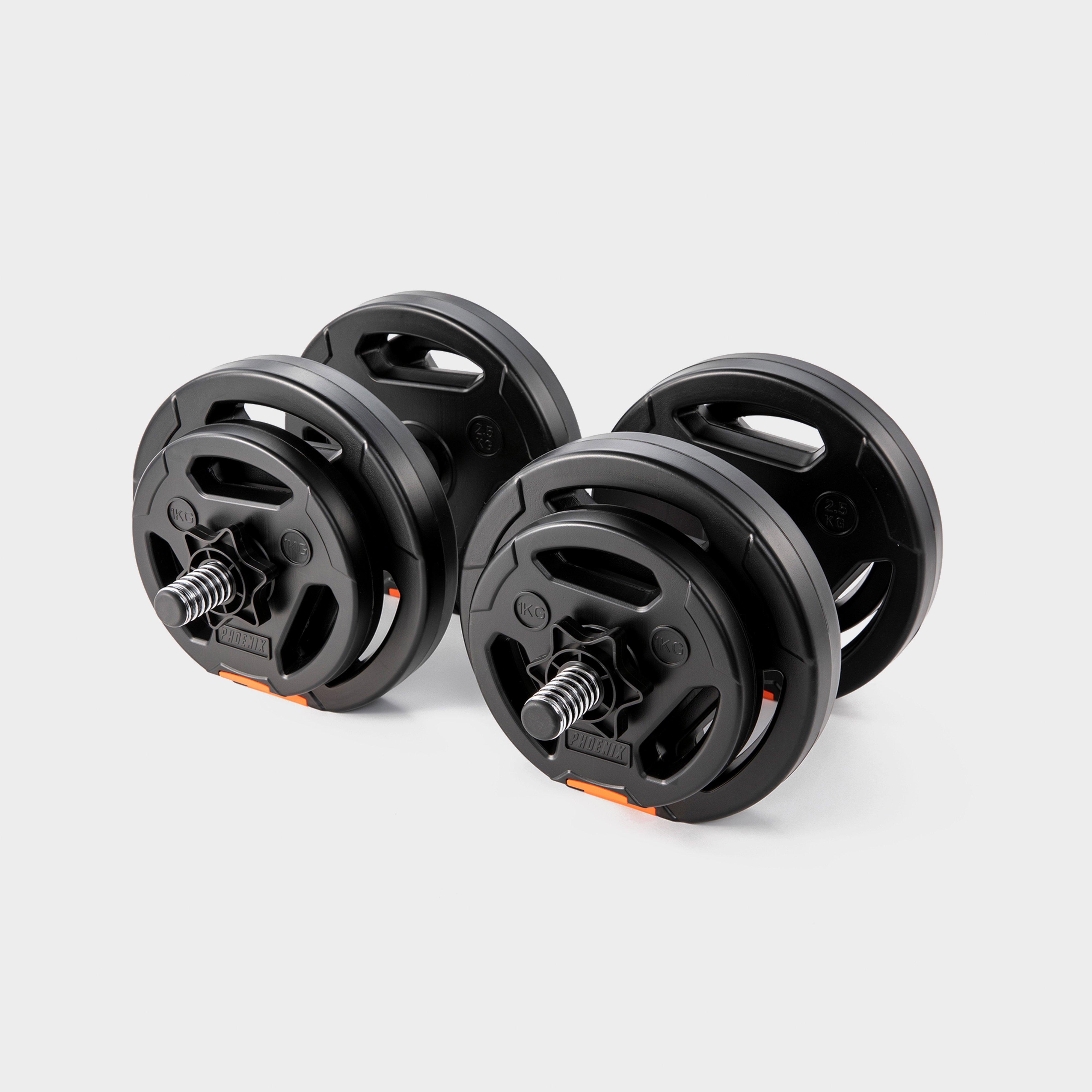 Image of Phoenix Fitness Complete Weight Set 15kg, Black