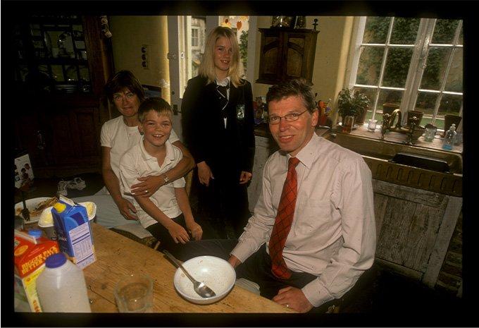 Mick at Home with the family.