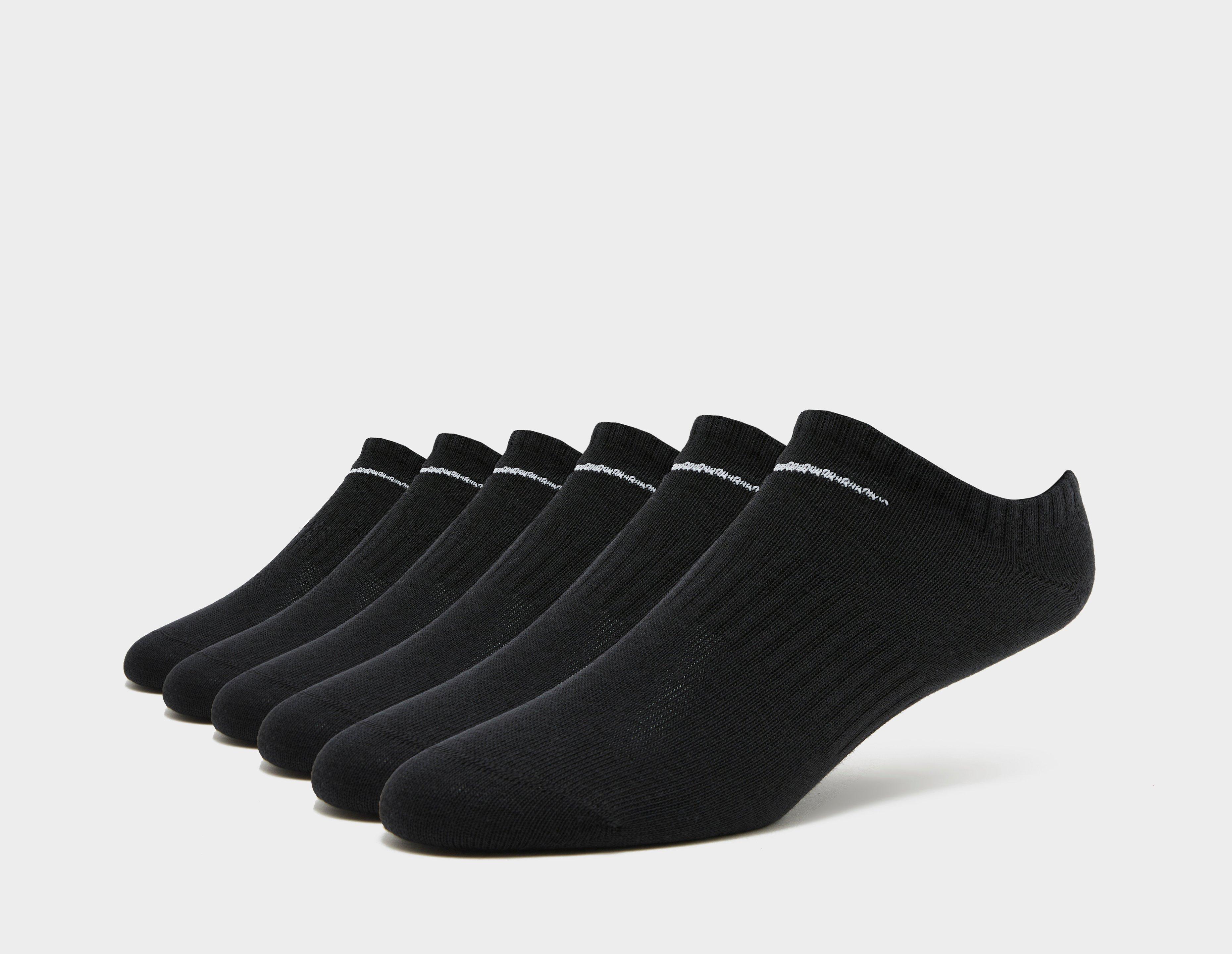 Nike 6-Pack No Show Socks Black in   Size 5-8