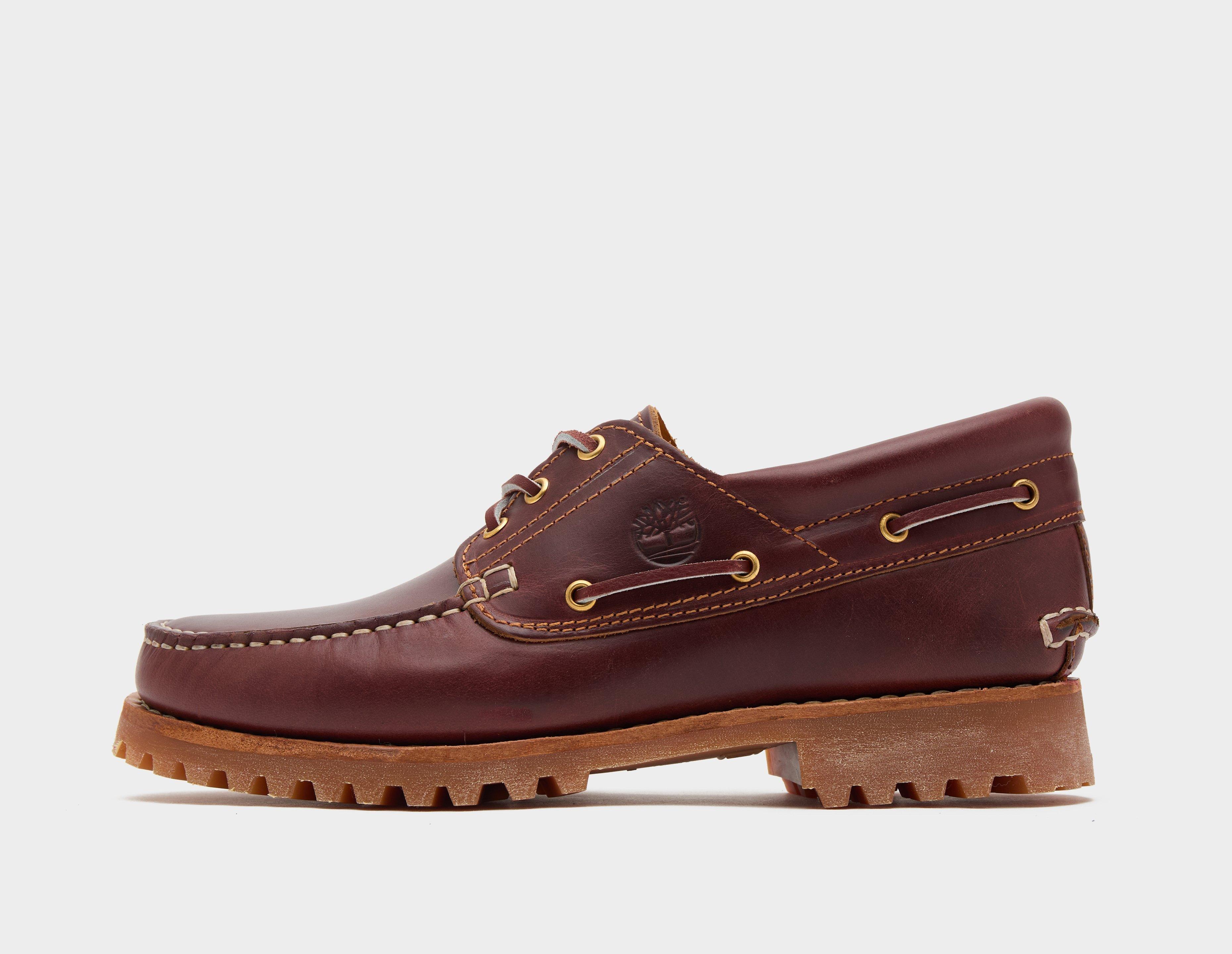 Timberland Authentic 3-Eye Lug Boat Shoe Red in  Men's Size 9