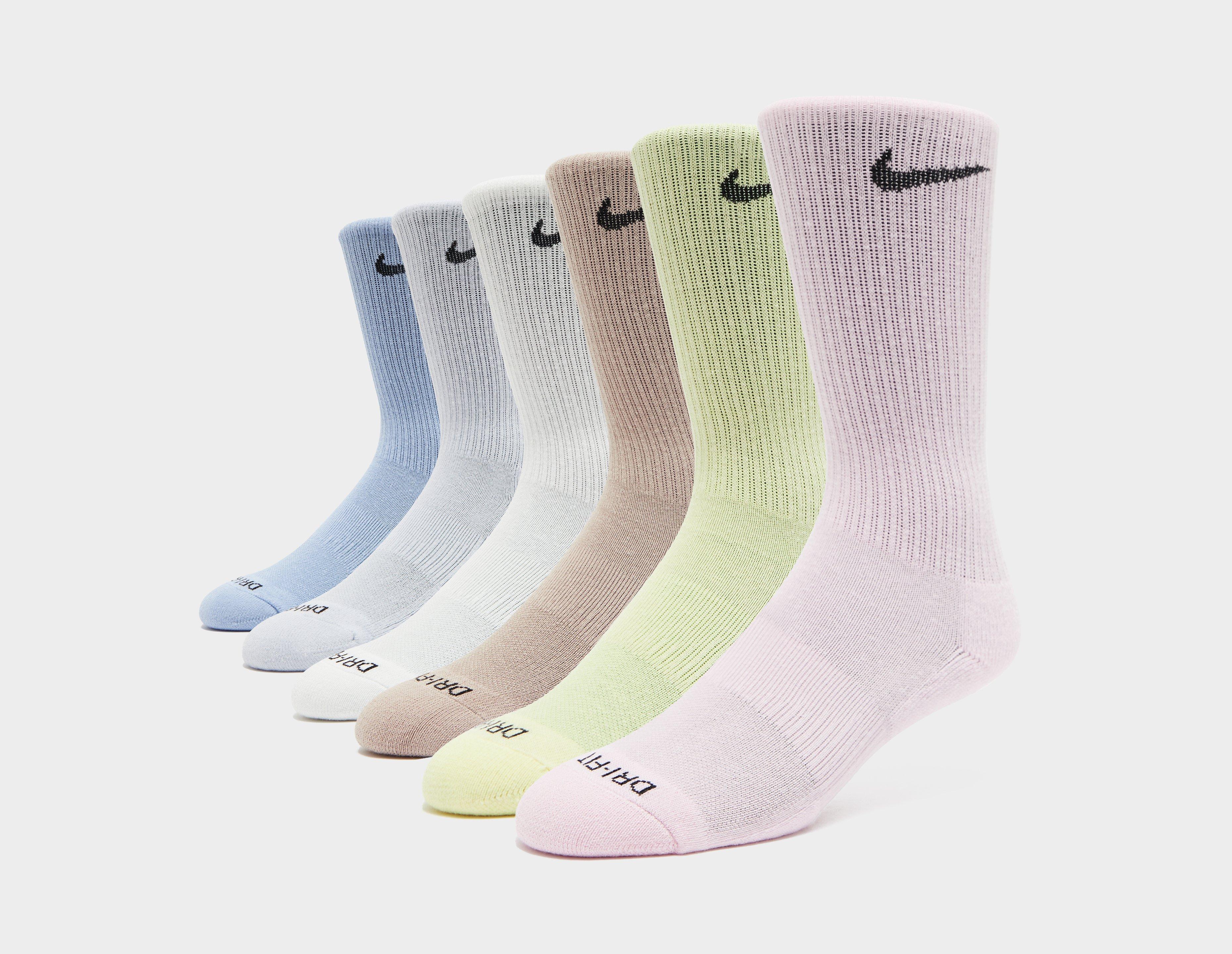 Nike 6-Pack Everyday Cushioned Training Crew Socks  in   Size 5-8