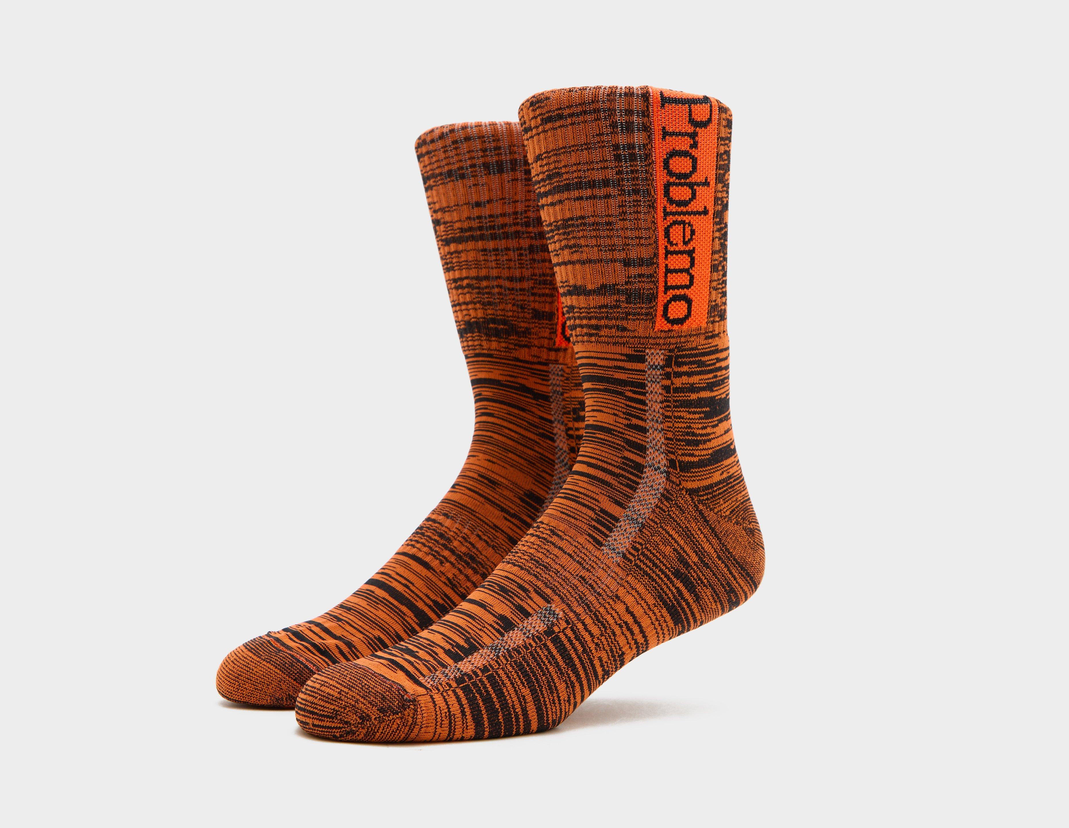 No Problemo Glitch Sock Orange in   Size Medium