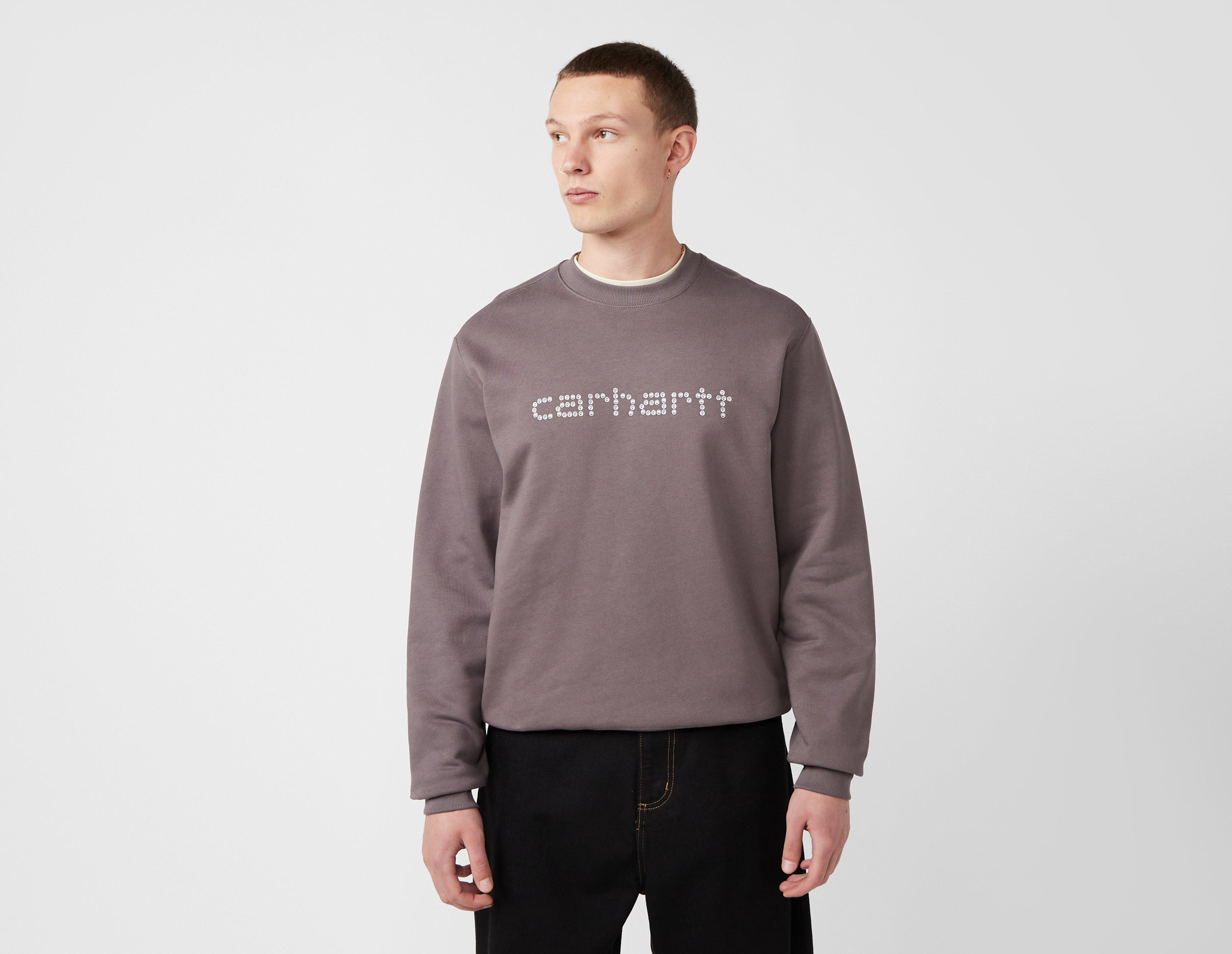 Carhartt Wip Rivet Script Sweatshirt Grey in  Men's Size Medium