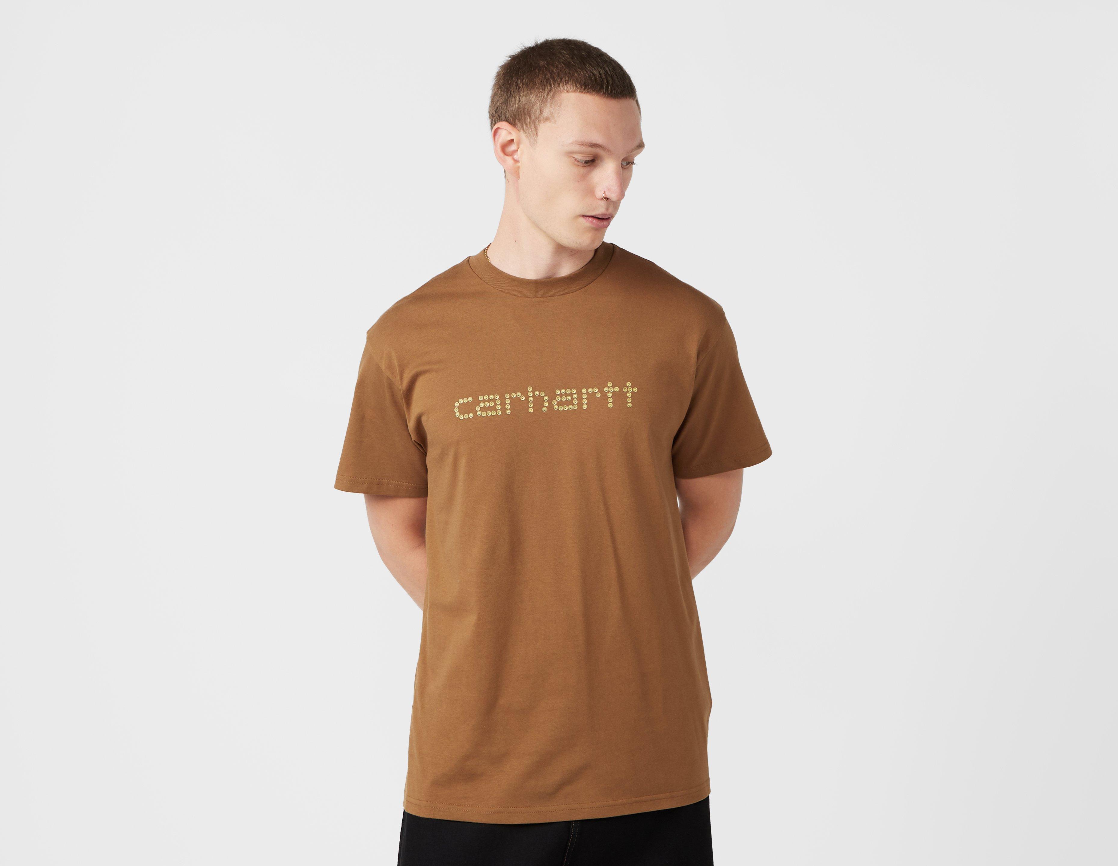 Carhartt Wip Rivet Script T-Shirt Brown in  Men's Size Small