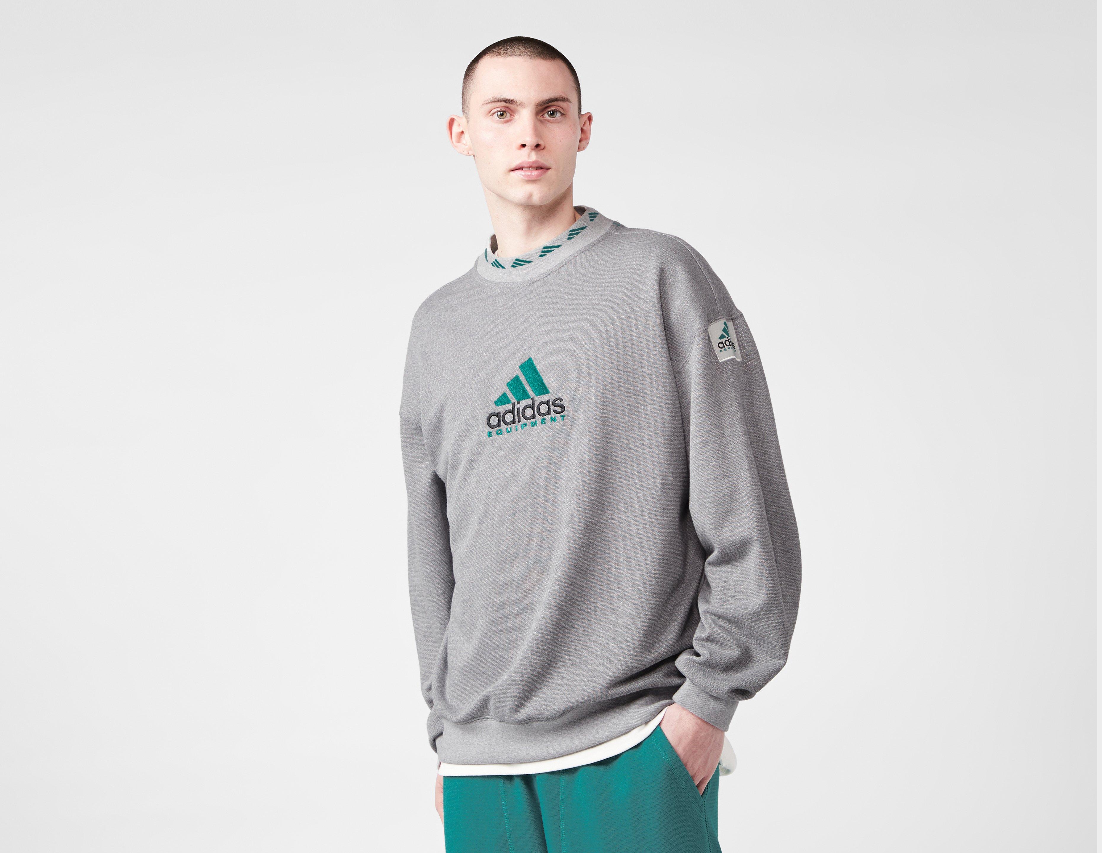 Adidas Originals Eqt Reflective Crewneck Sweatshirt Grey in  Men's Size Large