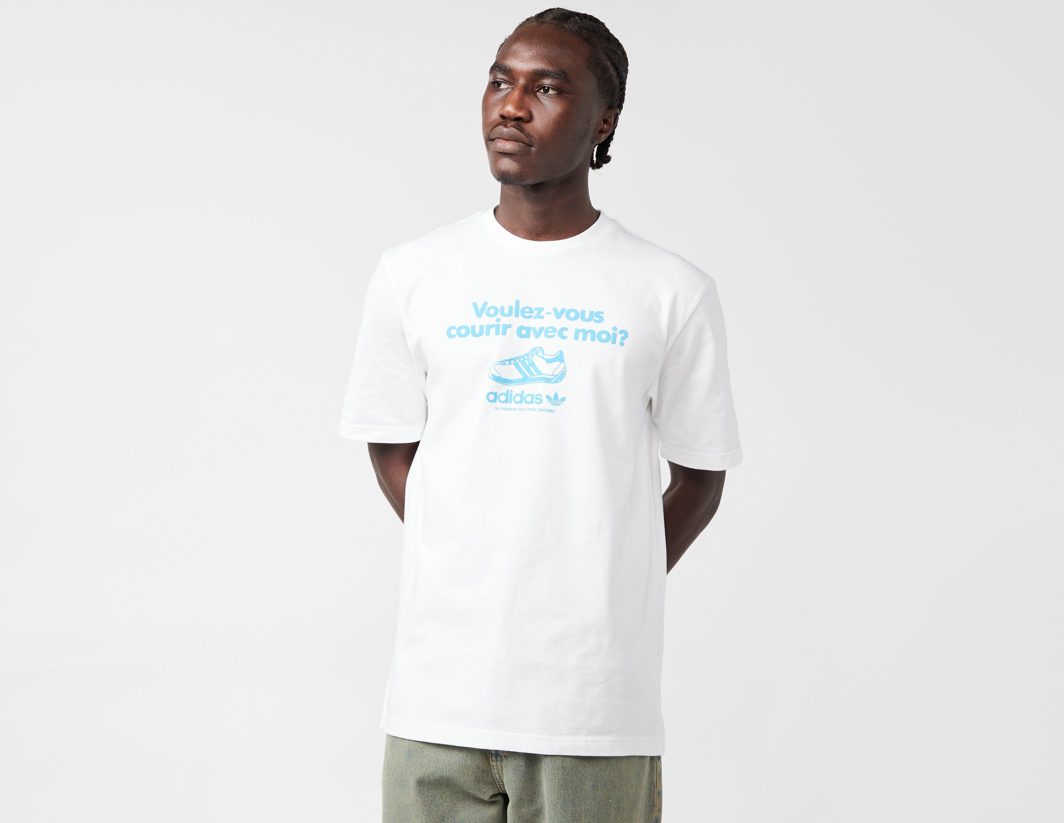 Adidas Originals Voulez-Vous Graphic T-Shirt White in  Men's Size Medium