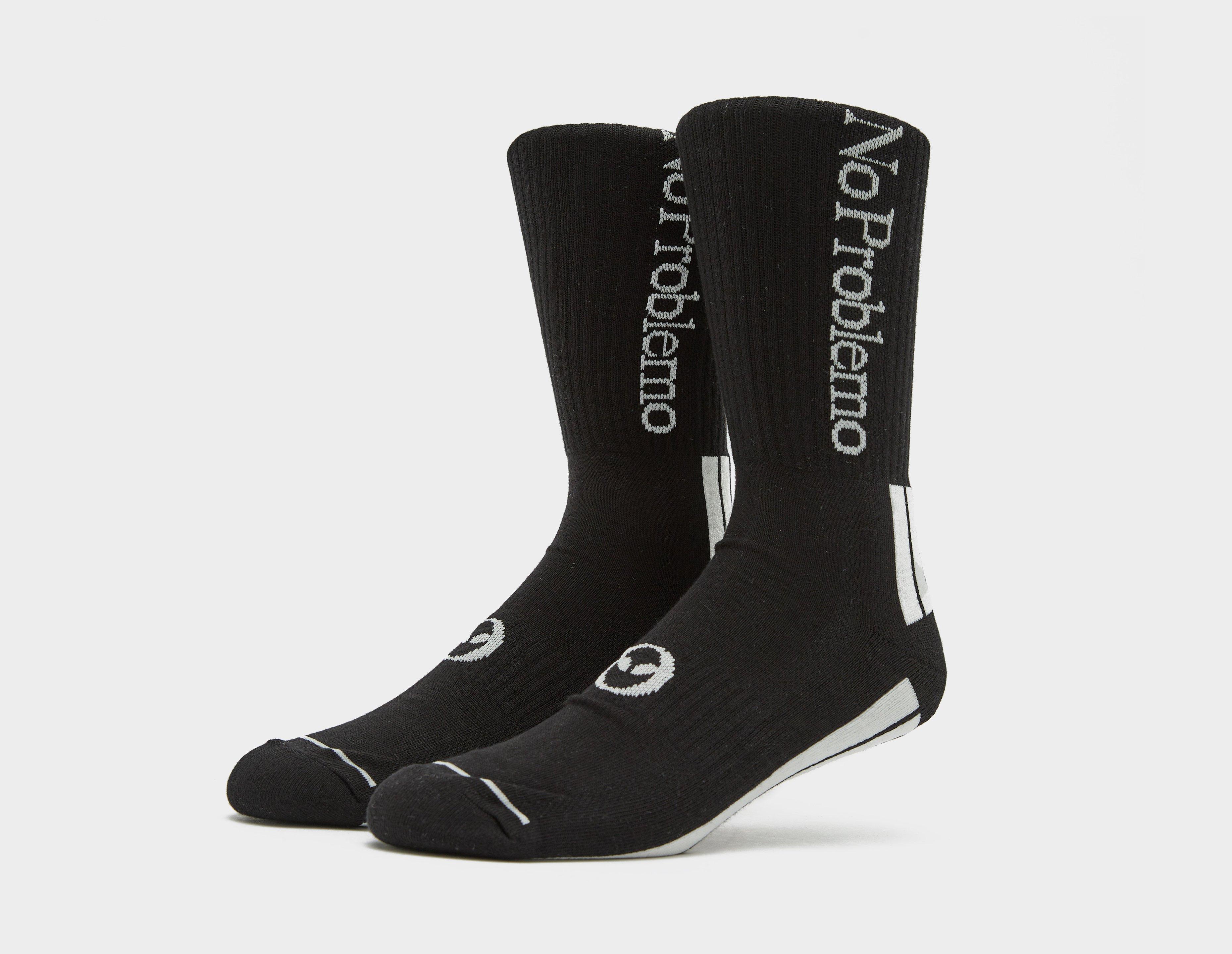No Problemo Logo Socks Black in   Size Medium