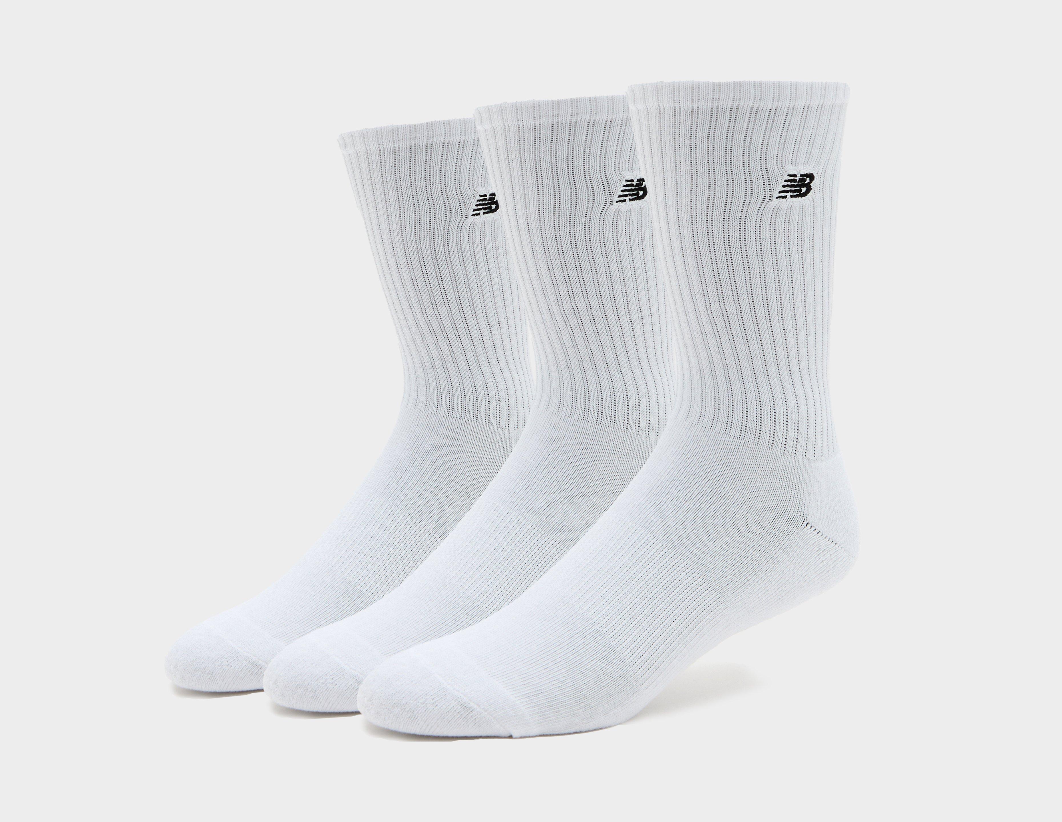 New Balance Logo Socks 3-Pack White in   Size 4-6.5UK