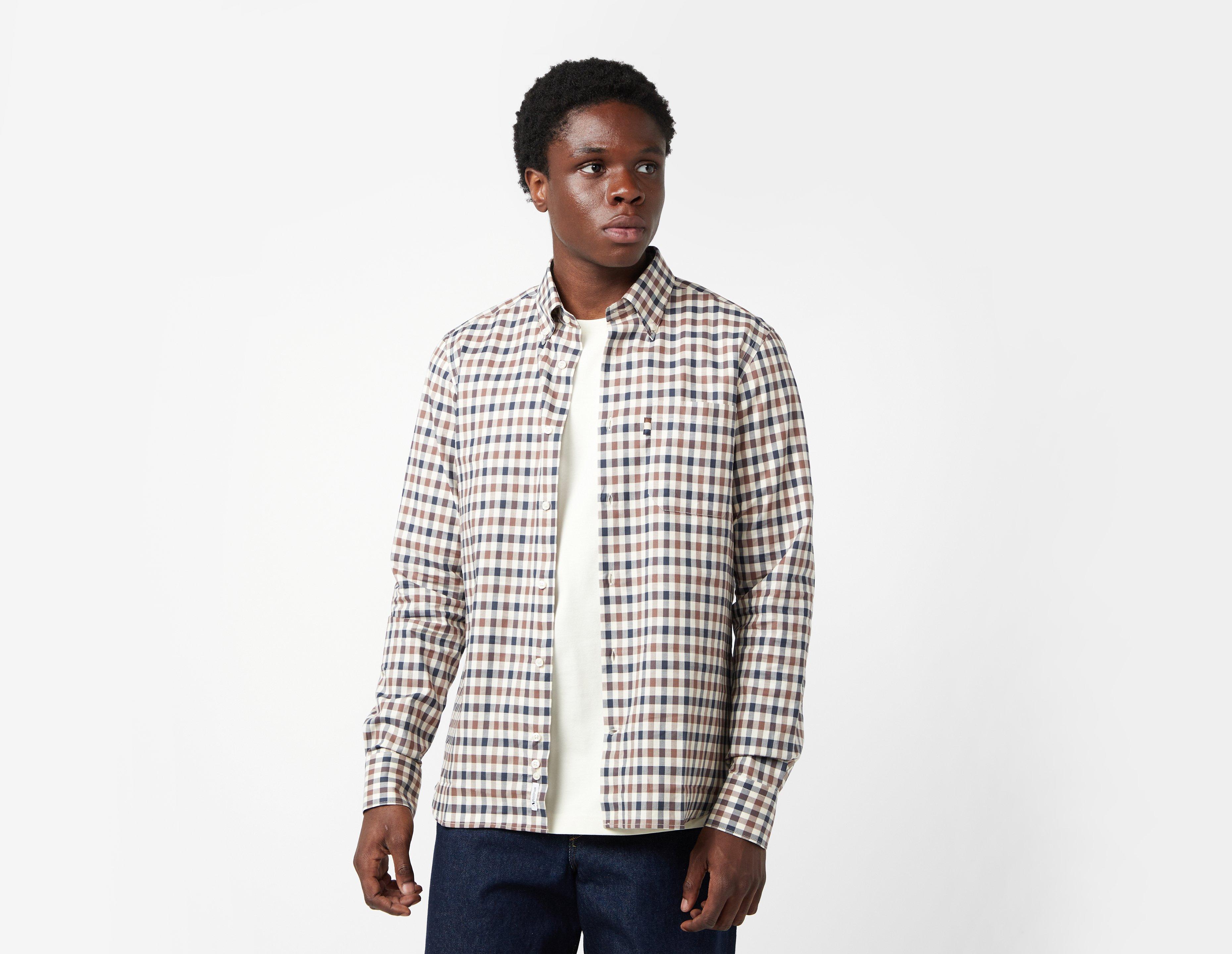 Aquascutum Iconic Club Check Shirt  in  Men's Size Small